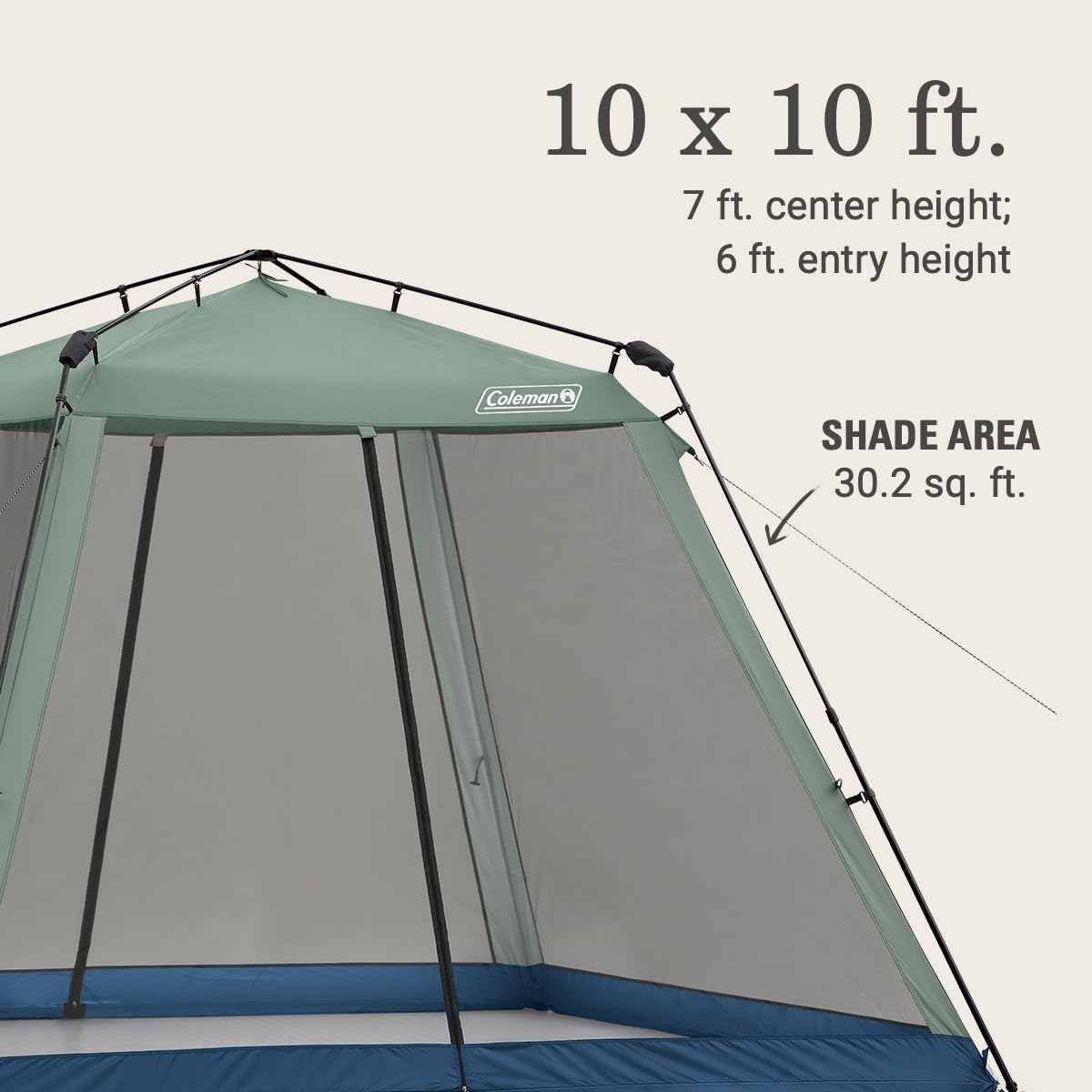 Coleman Skylodge Portable Screenhouse with 1-Minute Setup, Screened Gazebo for Bug-Free Lounging, Outdoor Sun Shade for Picnic, Events, Parties, Camping, & More image 2