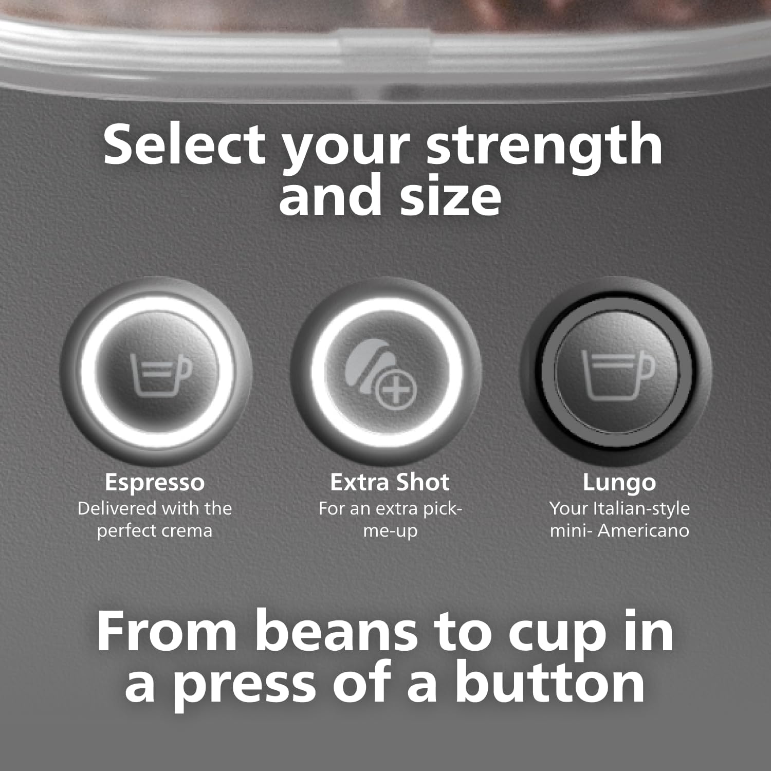 Philips Baristina Espresso Machine+Milk Frother Bundle. Real espresso. Compact coffee machine, portafilter, grinder, Cafe Crema. Dairy & Non-Dairy Milk foam​. Hot & Cold. Easy Clean. Black (BAR303/60) image 5