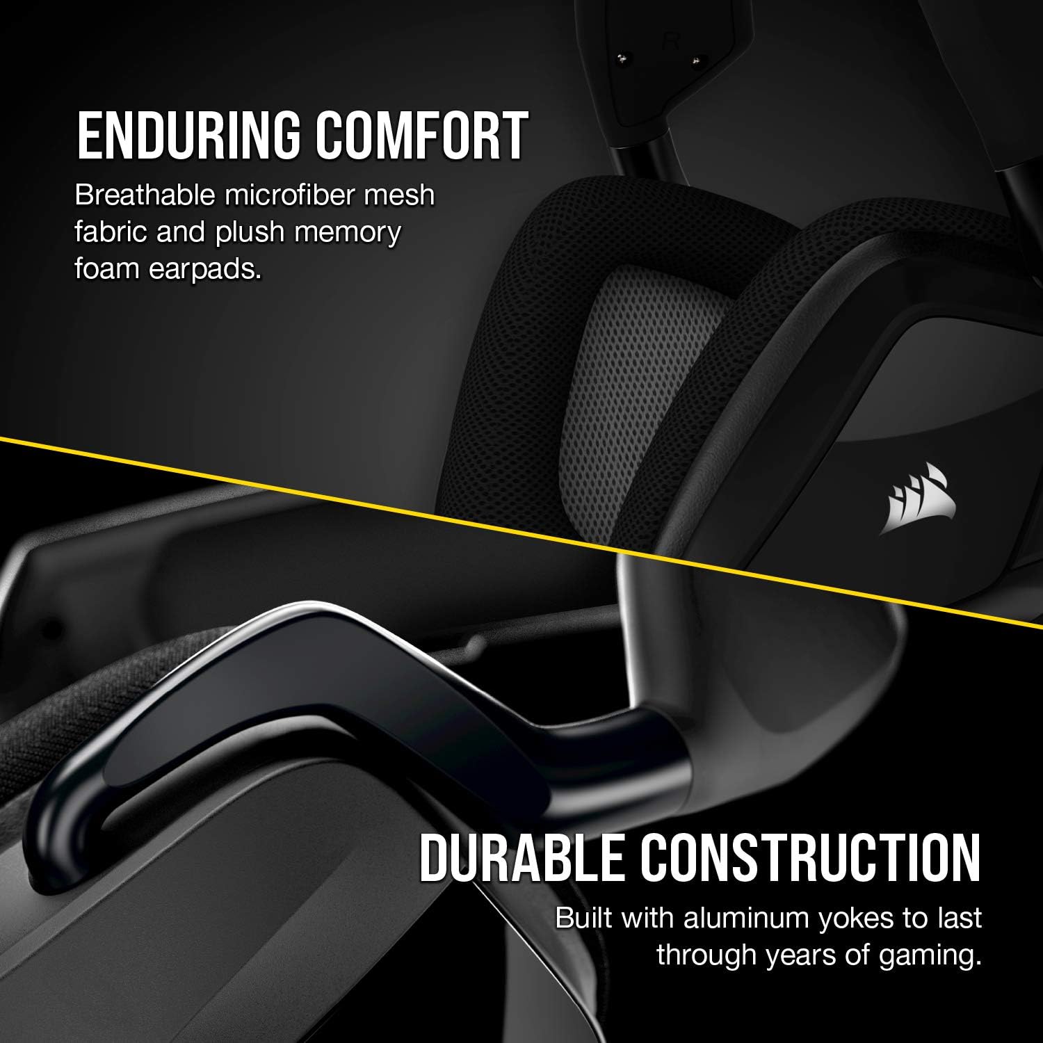 CORSAIR VOID RGB ELITE Wireless Gaming Headset – 7.1 Surround Sound – Omni-Directional Microphone – Microfiber Mesh Earpads – Up to 40ft Range – iCUE Compatible – PC, Mac, PS5, PS4 – Carbon image 4