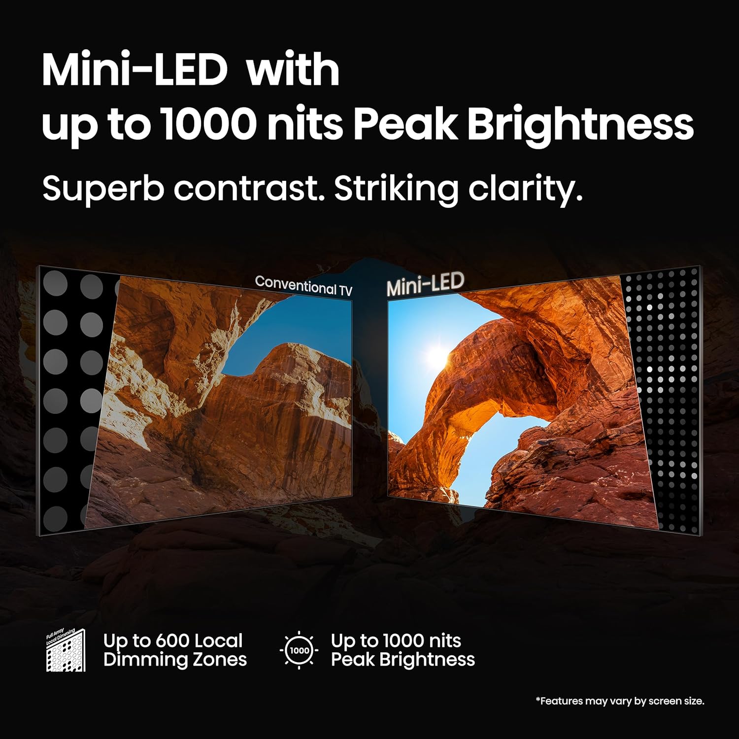 Hisense 85" Class U6 Series Mini-LED 4K UHD Smart Fire TV (85U65QF, 2025 Model) - QLED, Native 144Hz, HDR10+, Dolby Vision IQ, Dolby Atmos, Game Mode Pro, ALLM, Alexa Built in, Black image 4