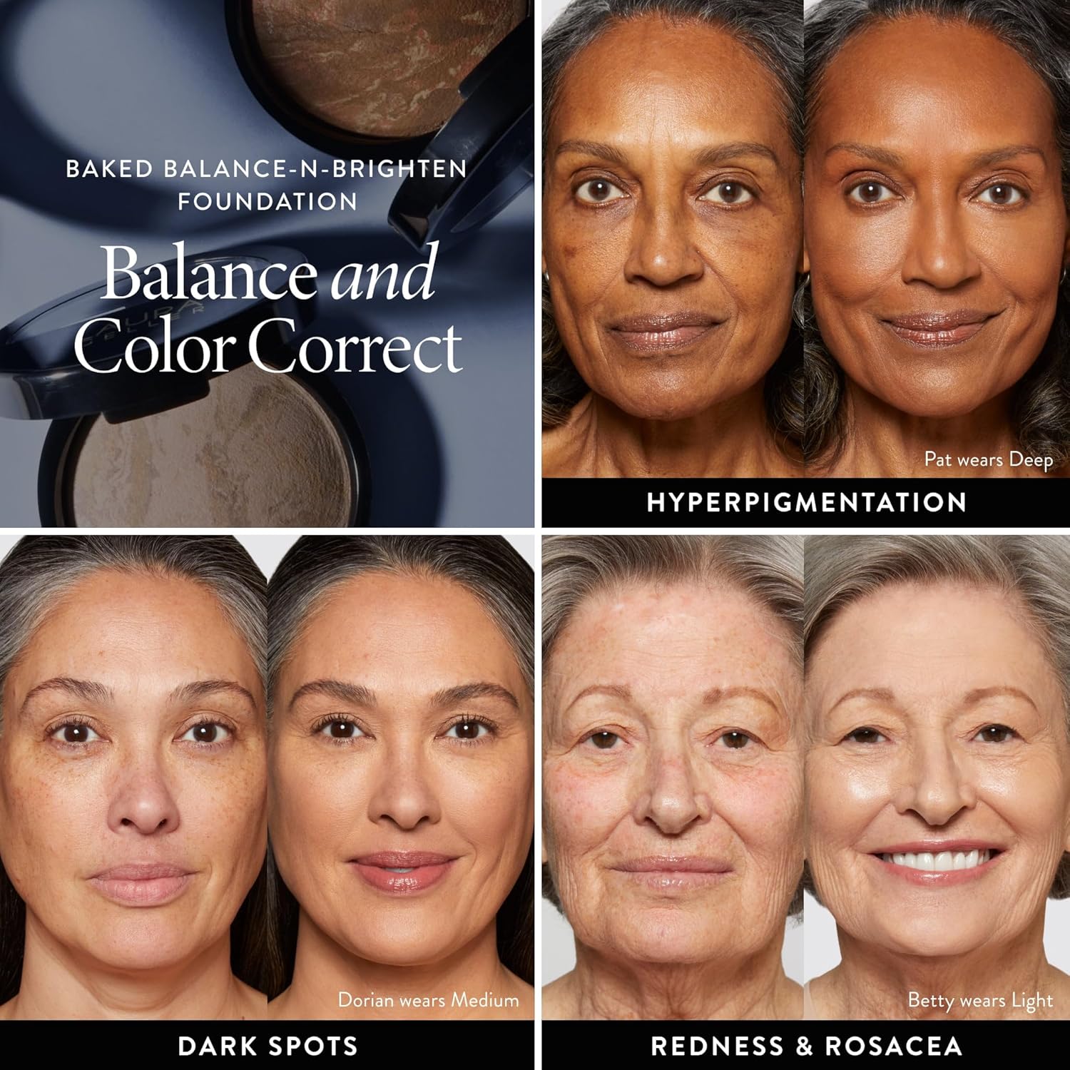LAURA GELLER NEW YORK Award-Winning Baked Balance-n-Brighten Color Correcting Powder Foundation - Medium - Buildable Light to Medium Coverage - Demi-Matte Natural Finish image 6