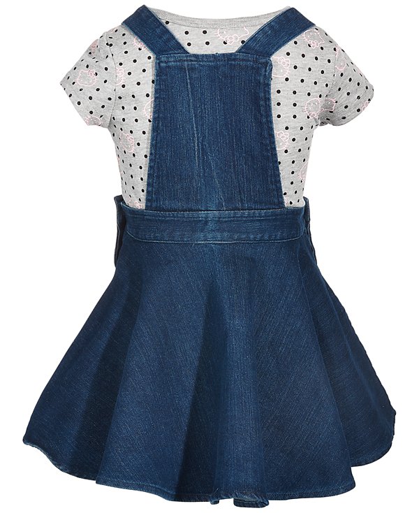 Little Girls 2-Pc. Denim Skirtall & T-Shirt Set image 2