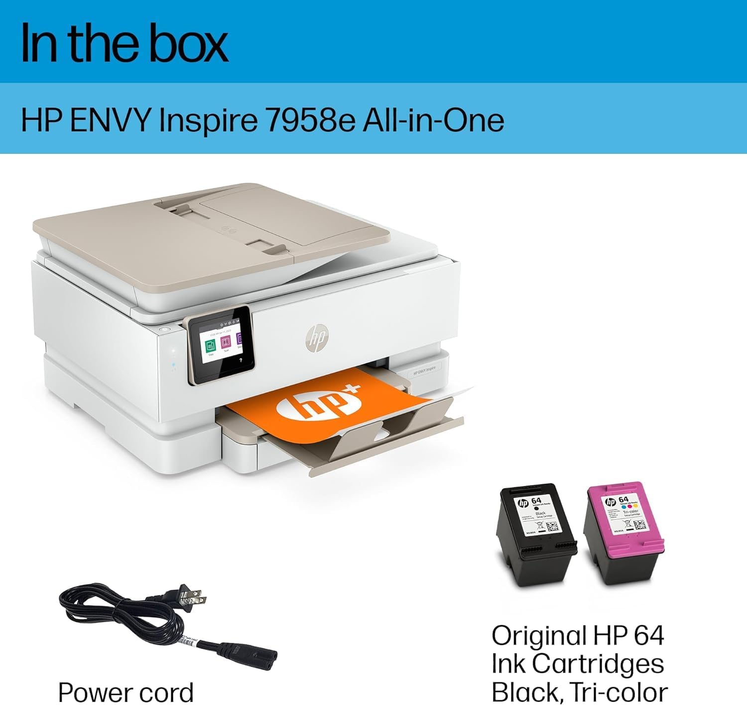 HP ENVY Inspire 7958e Wireless All-in-One Color Inkjet Printer, Print, scan, copy, Duplex printing best-for-home, 3 month Instant Ink trial included (327A7A) image 6