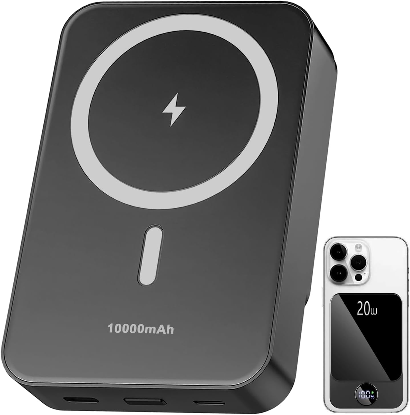 Magnetic Portable Charger,Power Bank 10000mAh with PD 20w Fast Charging, USB C in&Out Battery Pack, Compatible with Mag-Safe for iPhone 12/13/14/15/16 Pro/Pro Max Series, Samsung, Android, and More image 1