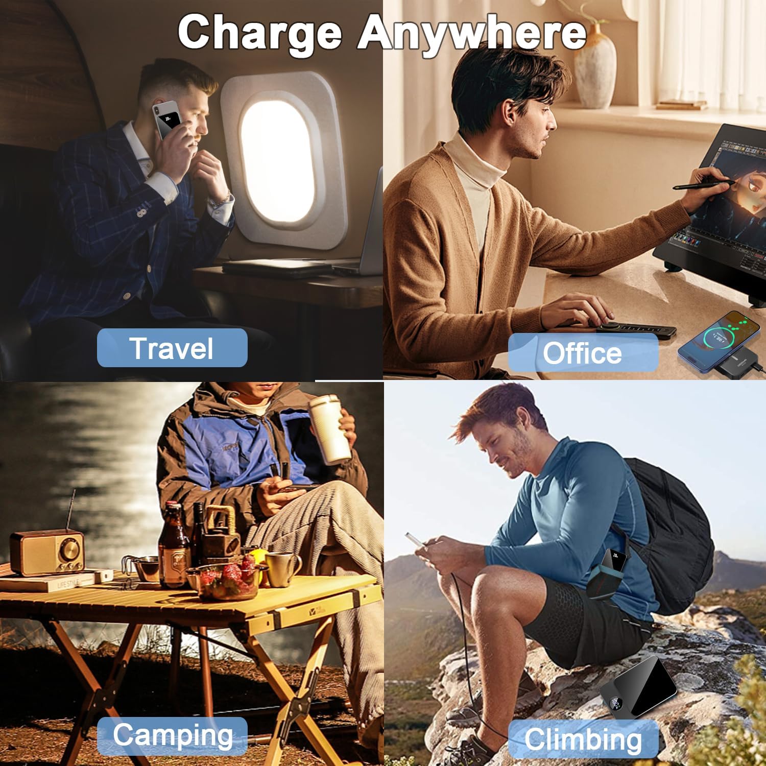 Magnetic Portable Charger,Power Bank 10000mAh with PD 20w Fast Charging, USB C in&Out Battery Pack, Compatible with Mag-Safe for iPhone 12/13/14/15/16 Pro/Pro Max Series, Samsung, Android, and More image 6