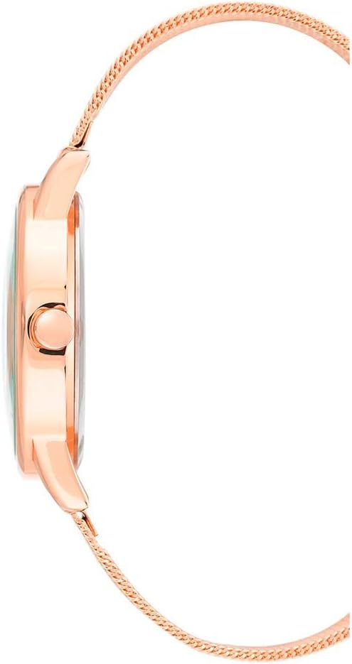 Nine West Women's Rose Gold-Tone Mesh Bracelet Watch, NW/2428FLRG image 3