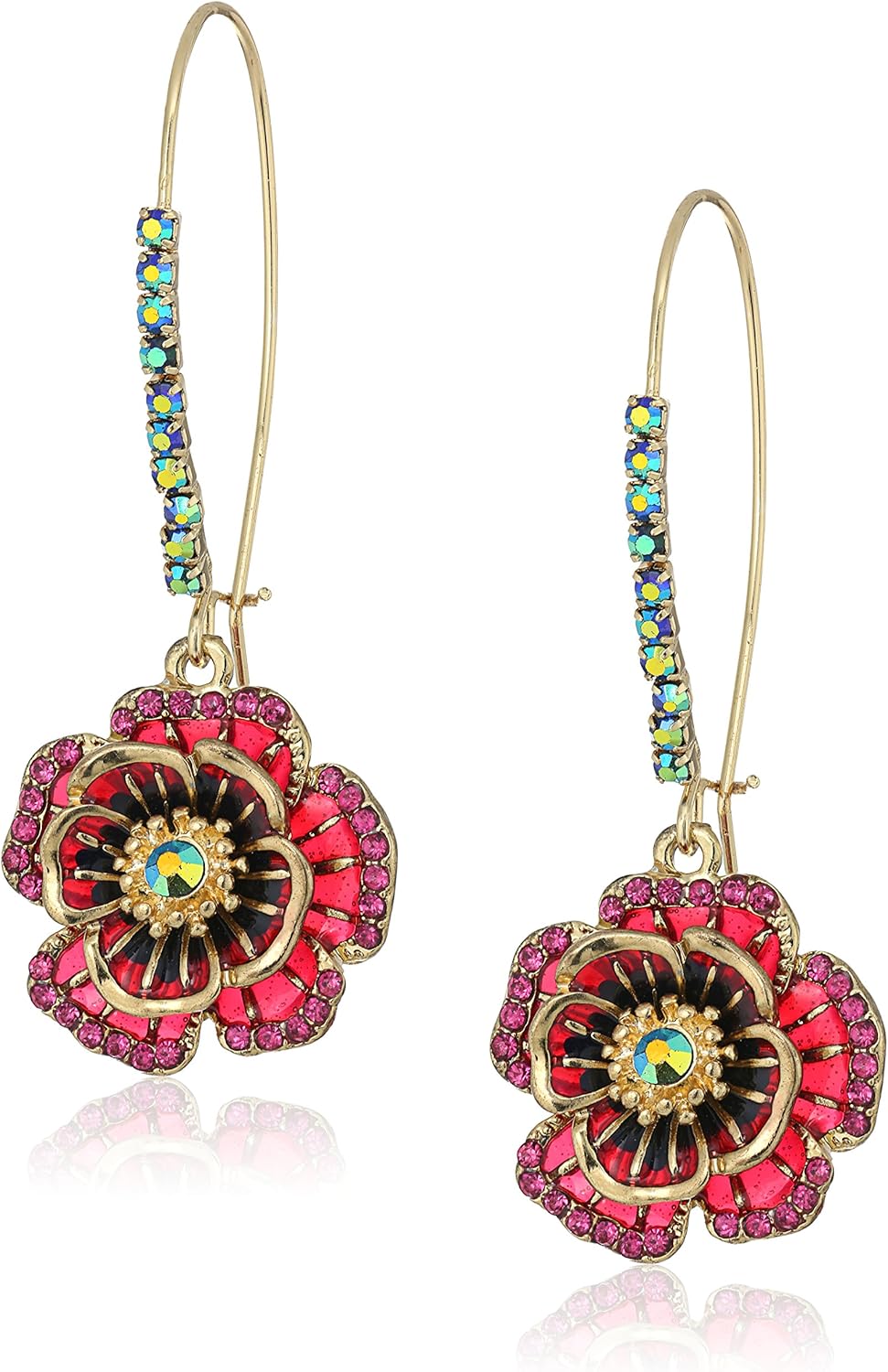 Betsey Johnson Rose Dangle Earring Color image 1