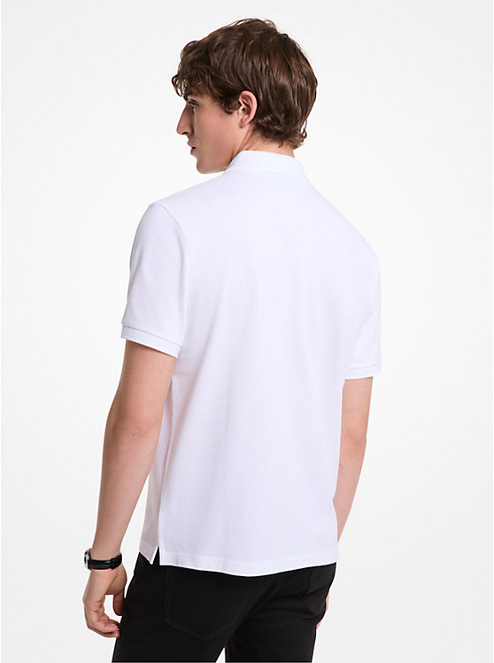 Cotton Zip-Up Polo Shirt image 2