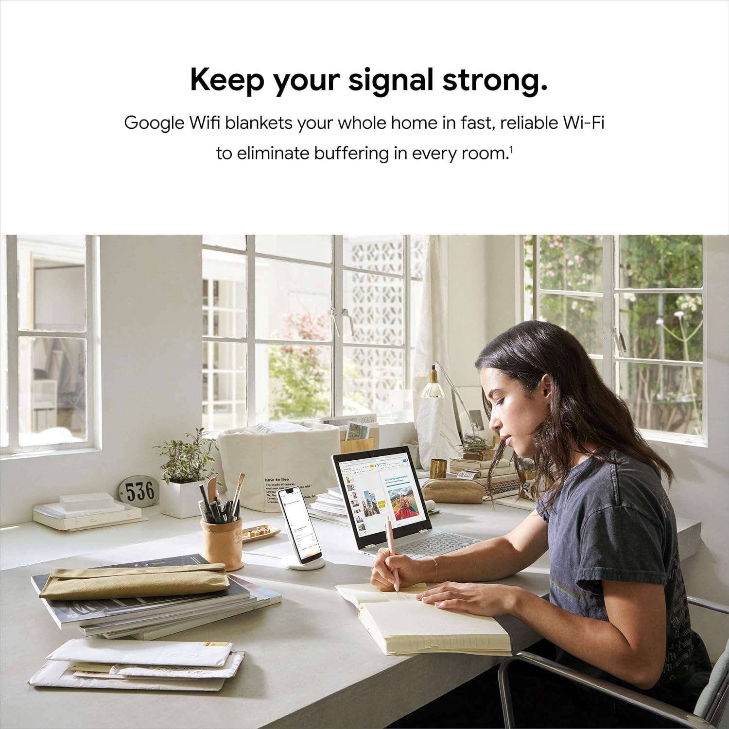Google Wifi - AC1200 - Mesh WiFi System - Wifi Router - 1500 Sq Ft Coverage - 1 pack image 2
