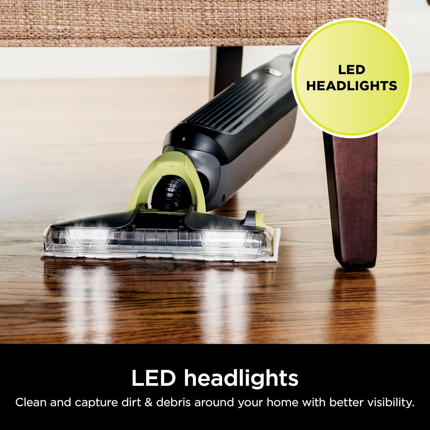 Shark VACMOP Pro Cordless Hard Floor Cleaner, Vacuum and Spray Mop, Powerful Suction, Lightweight, LED Headlights, Includes 4 Disposable Pads, 12oz Multi-surface Cleaning Solution, Gray, VM252 image 9