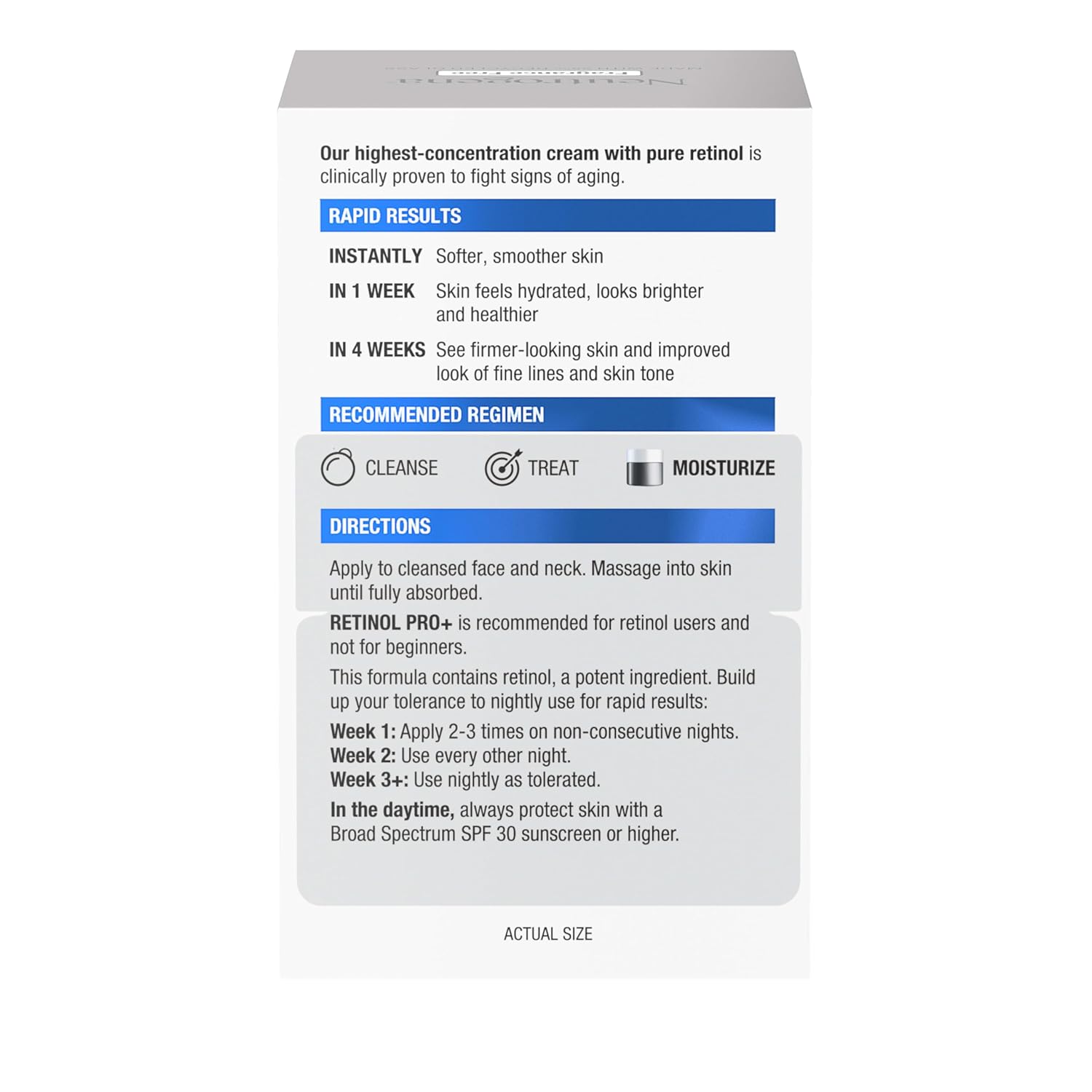 Neutrogena Retinol Pro+ Anti-Wrinkle Night Moisturizer, Rapid Wrinkle Repair, Anti-Aging Face & Neck Cream, Formulated without fragrance, parabens, dyes, & phthalates, Retinol, 1.7 oz image 9