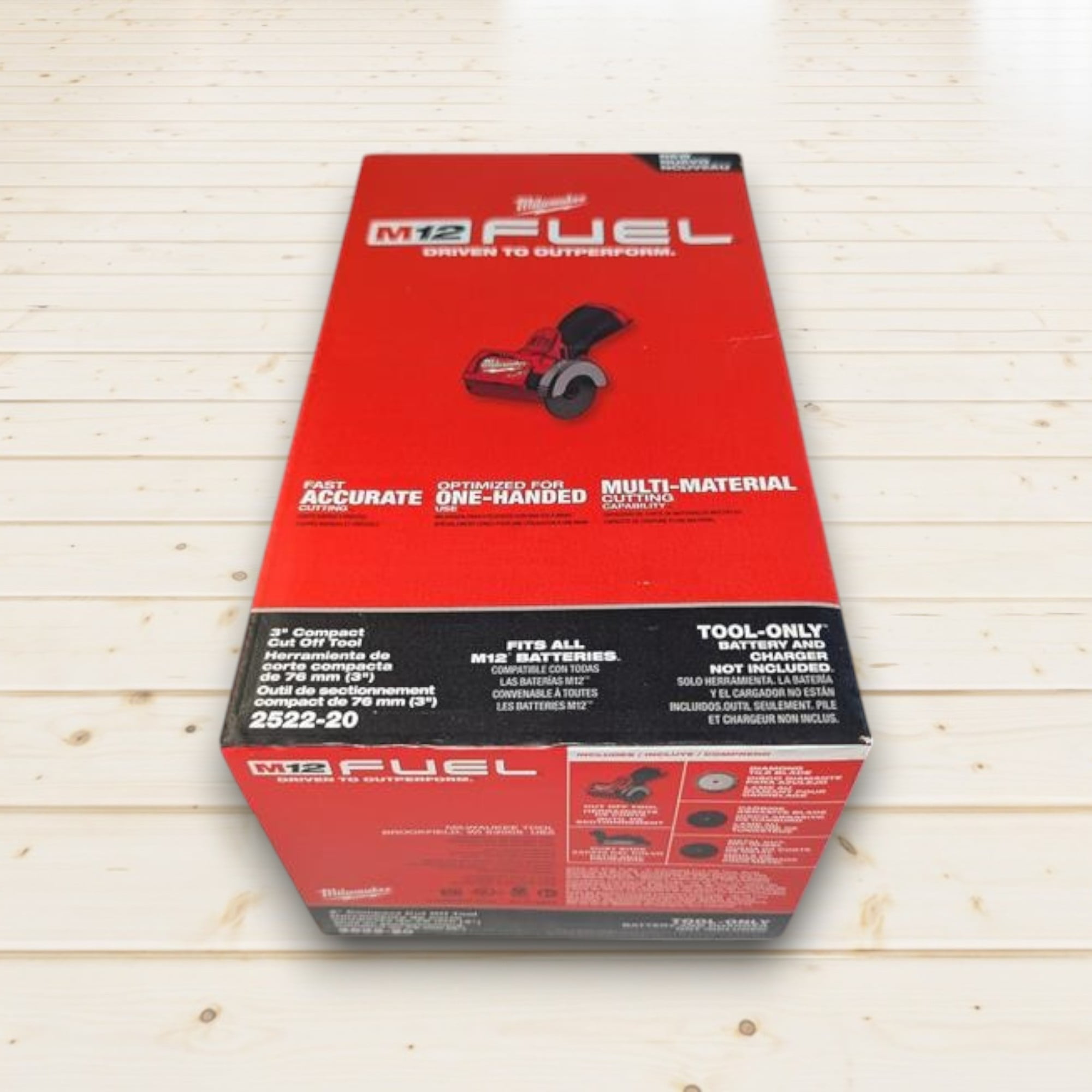 Milwaukee 2522-20 M12 FUEL 3" Compact Cut Off Tool – 20,000 RPM, Brushless Motor, Reversible Blade, Tool-Free Guard, Multi-Material Cutting (Bare Tool) image 5
