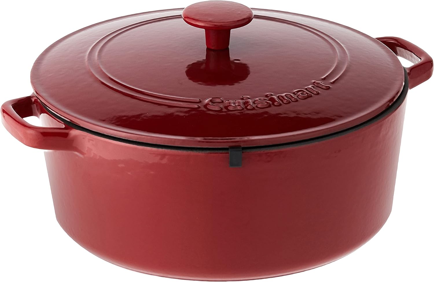 Cuisinart Chef's Classic Enameled Cast Iron Round Covered Casserole (Cardinal Red, 7- Quart) image 1