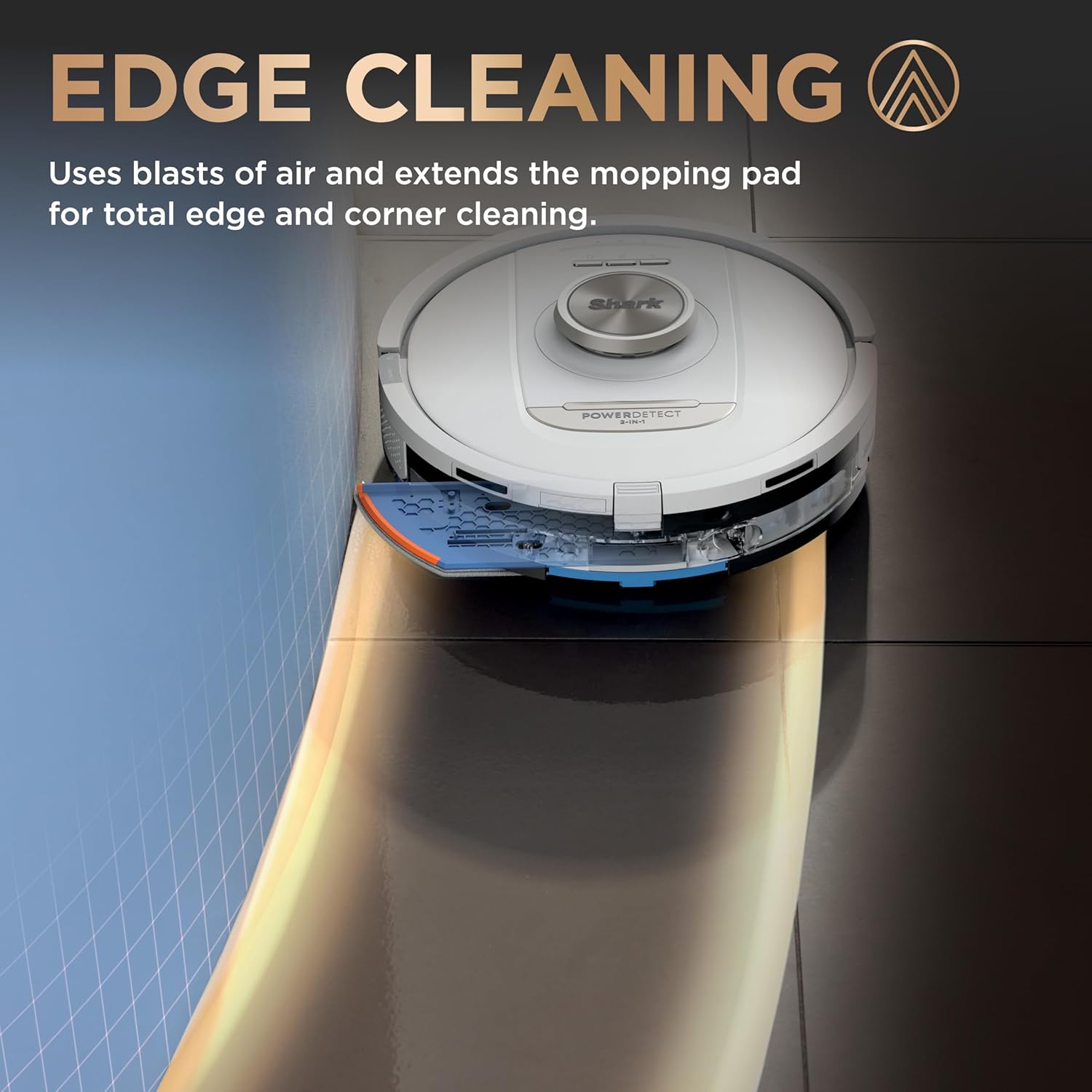 Shark Robot Vacuum & Mop Combo, PowerDetect NeverTouch Pro,Self-Emptying,Self-Refill with Self-Clean Pad Wash & Dry, 60-Day Debris Capacity,30-Day Refill Tank, 5PowerDetect Technologies,White,AV2800ZE image 9