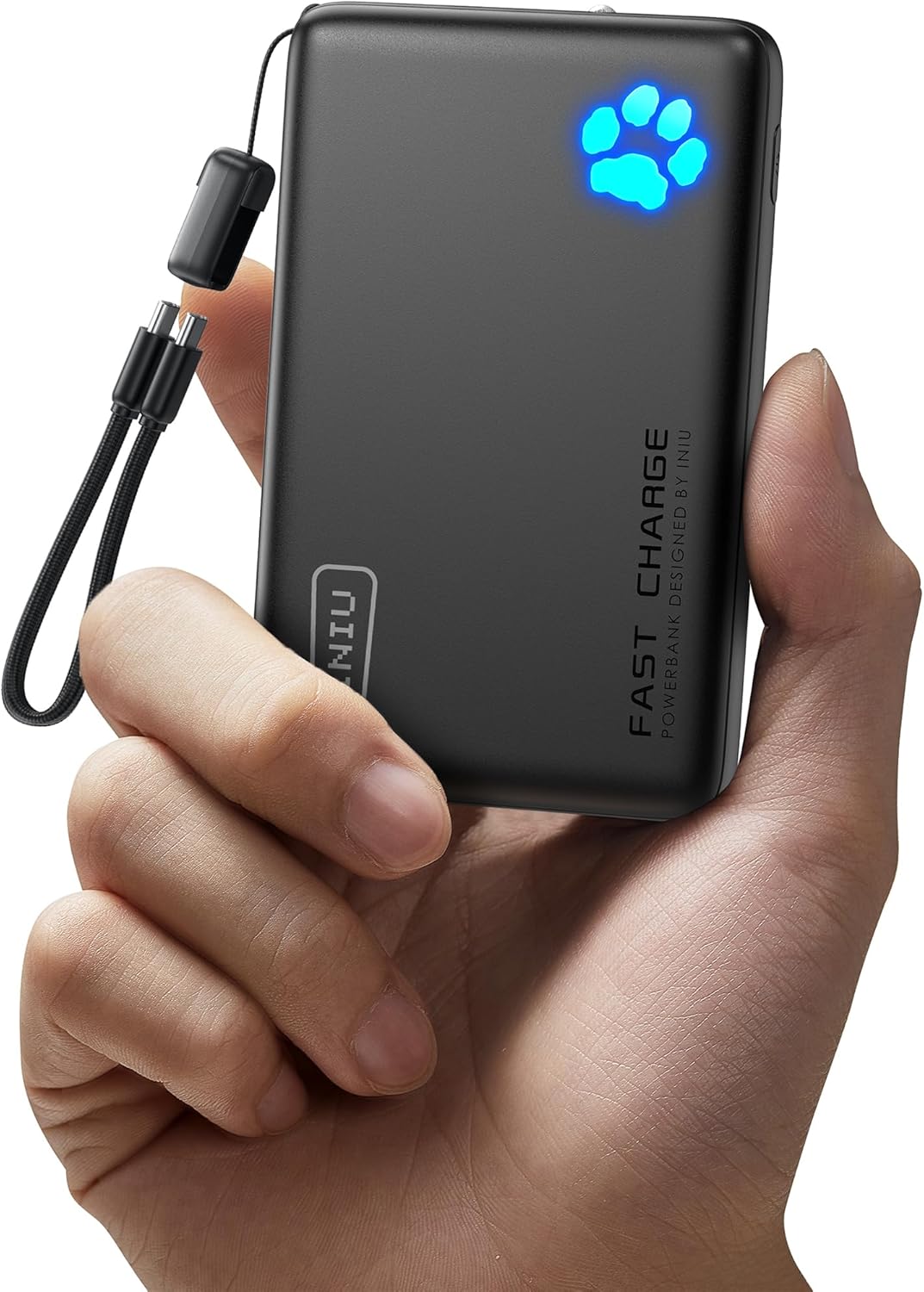 INIU Portable Charger, Lightest 10000mAh 45W PD Power Bank, USB C in&Out Fast Charging Battery Pack, External Phone Powerbank Compatible with iPhone 16 15 14 13 Samsung S22 S21 Google iPad etc image 1