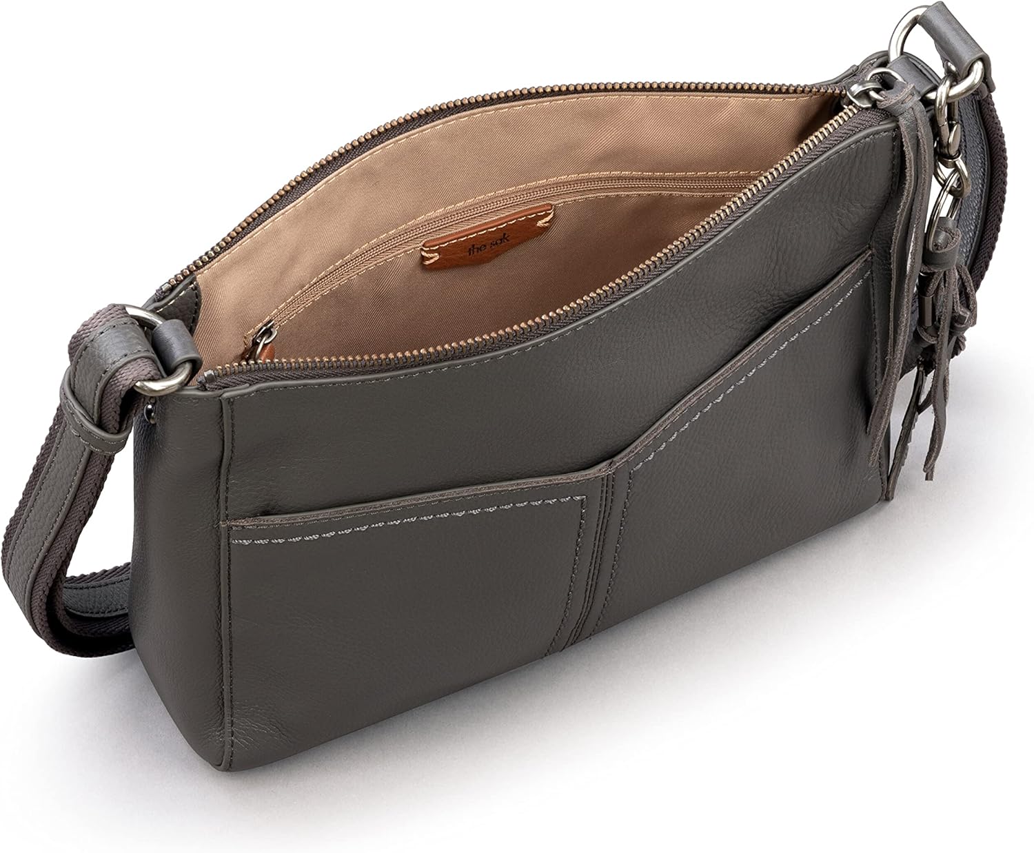 The Sak Alameda Leather Crossbody Purse - Leather Women's Handbag for Everyday & Travel - Cross Body Bag With Zipper image 3