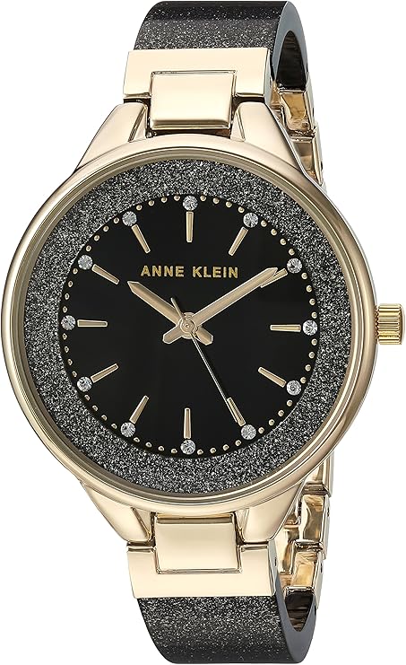 Anne Klein Women's Premium Crystal Accented Resin Bangle Watch image 1