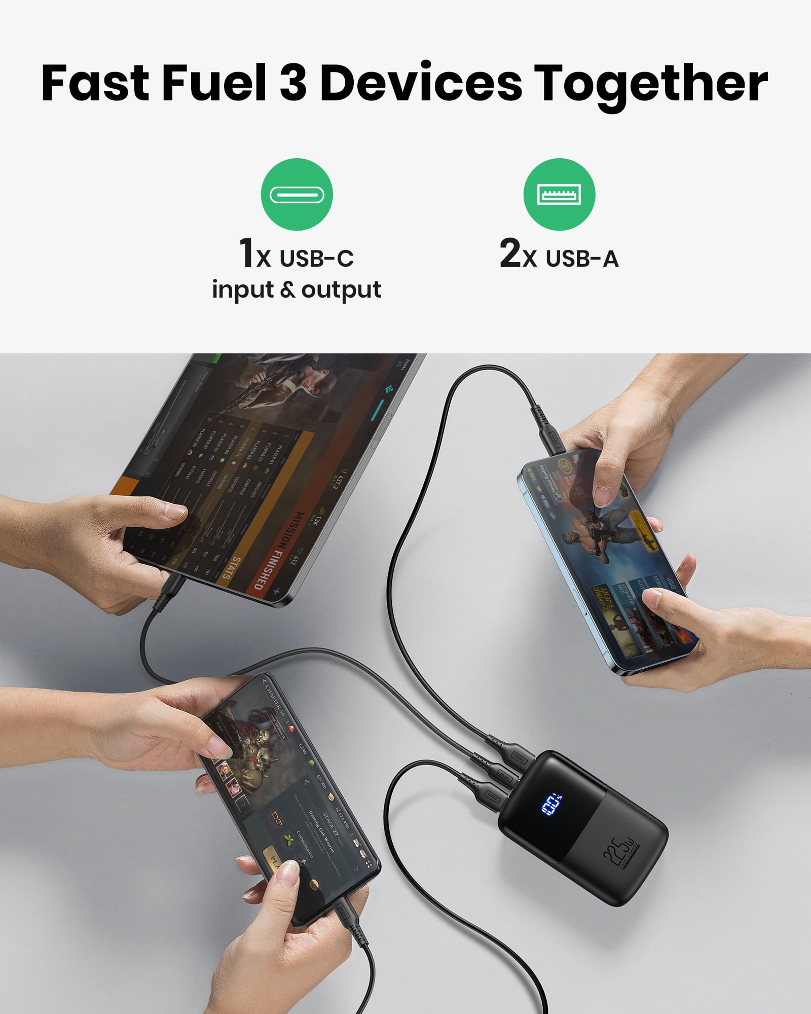 INIU Portable Charger, Smallest 22.5W 10000mAh Fast Charging Power Bank for iPhone & Samsung, Black image 8