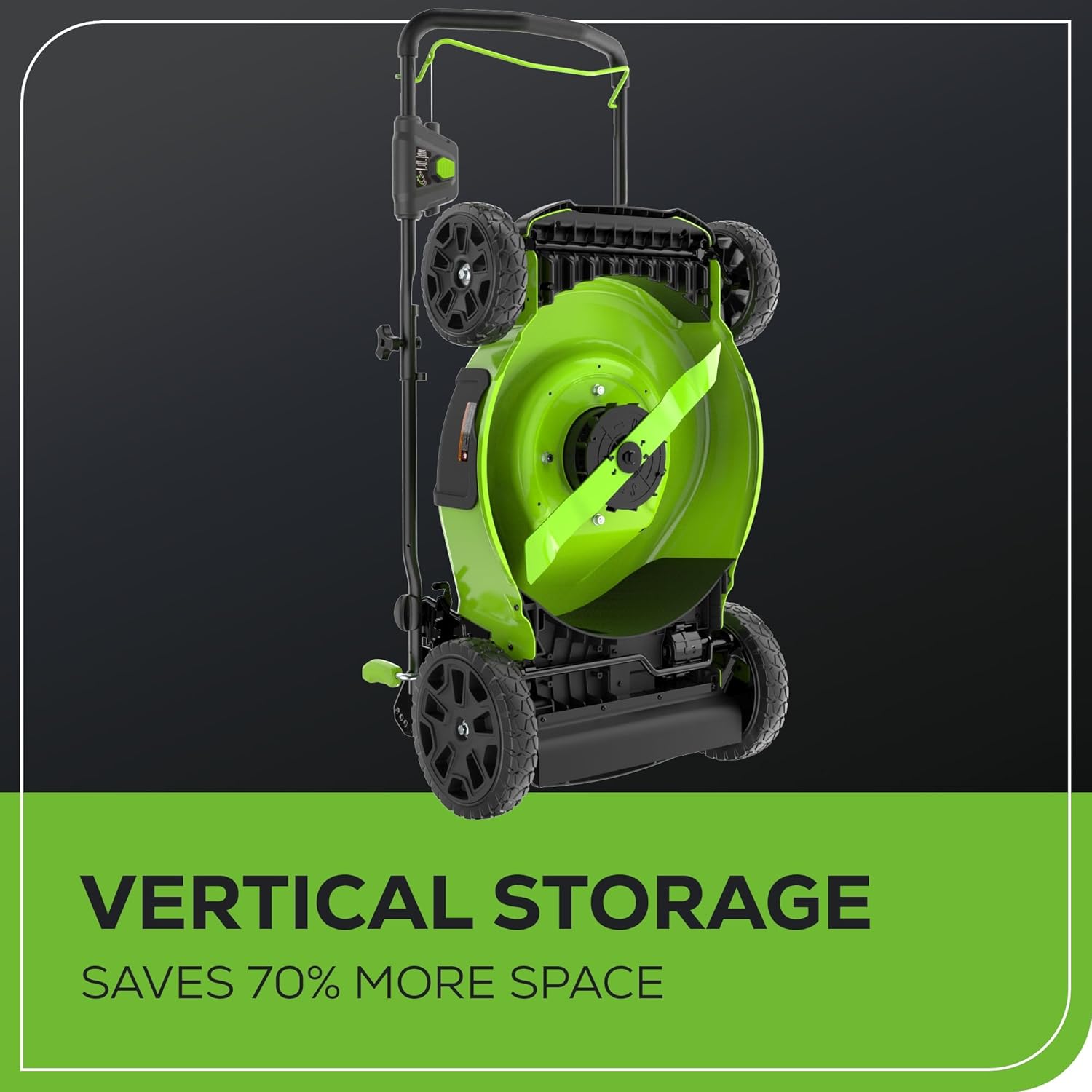 Greenworks 80V 21” Brushless (Push) Cordless Electric Lawn Mower + (500 CFM) Axial Leaf Blower (75+ Compatible Tools), (2) 2.0Ah Batteries and 30 Minute Rapid Charger image 6
