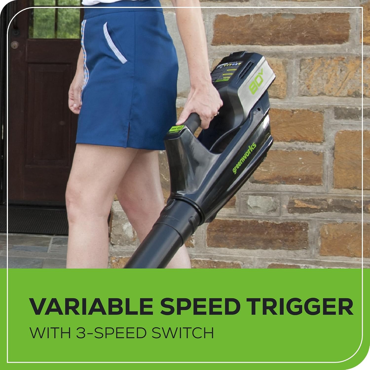 Greenworks 80V 21” Brushless (Push) Cordless Electric Lawn Mower + (500 CFM) Axial Leaf Blower (75+ Compatible Tools), (2) 2.0Ah Batteries and 30 Minute Rapid Charger image 10