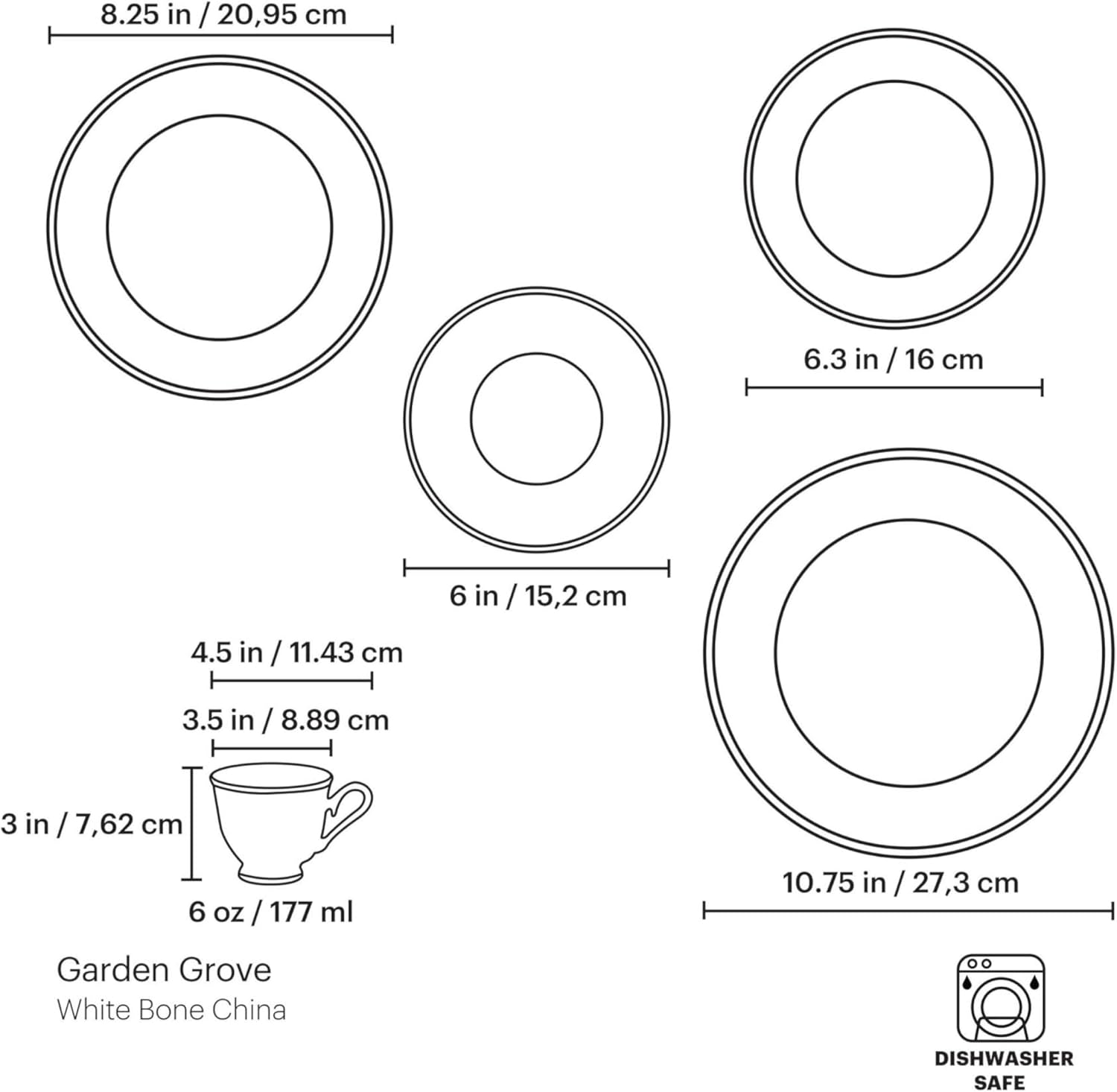 Lenox Garden Grove 5-Piece Place Setting, White - 6 ounces image 3