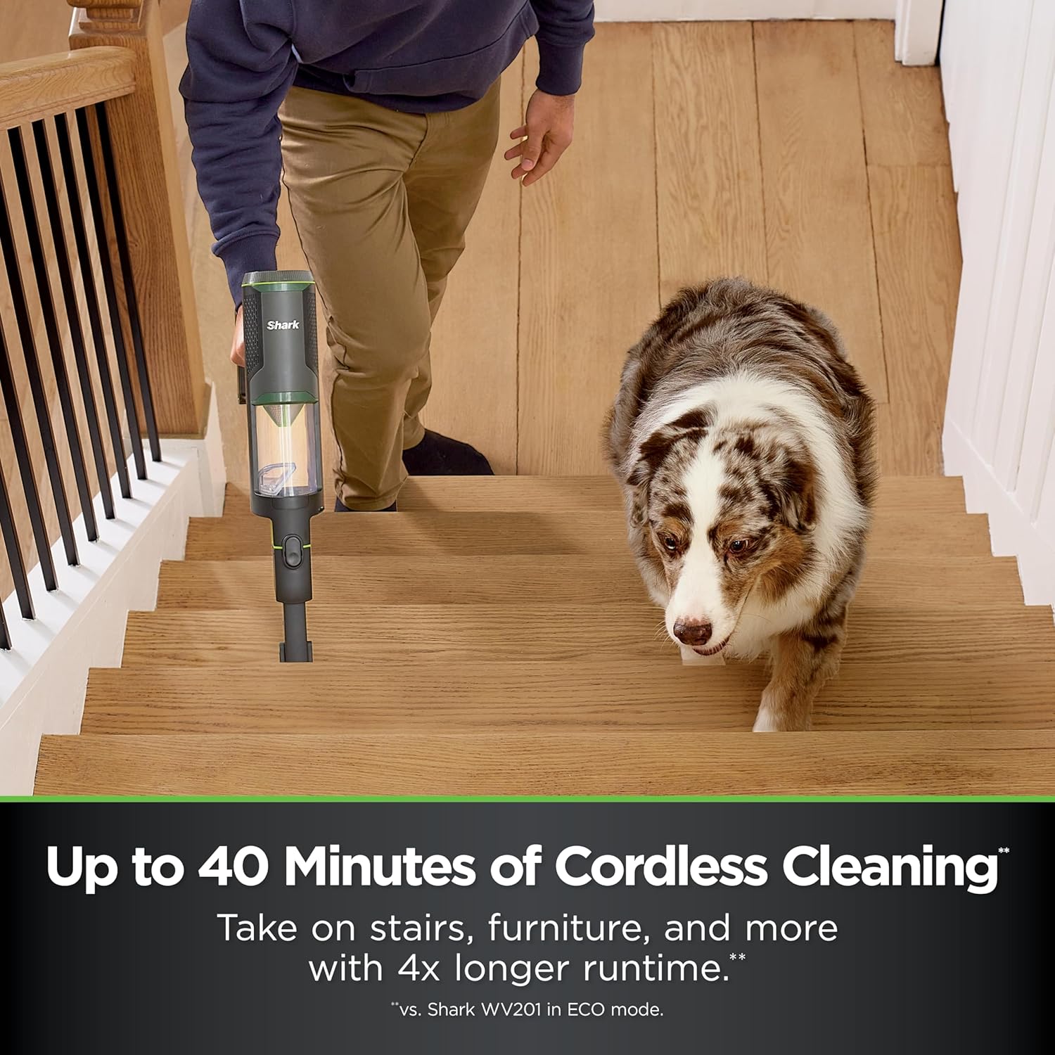 Shark PowerBoost Cordless 2-in-1 Car/Home Handheld PowerVac, Powerful Suction, 40 Minute Runtime, Portable, 3 Cleaning Modes, LED Screen, Furfins Tool, Duster Crevice Tool, Charcoal, BH102 image 5