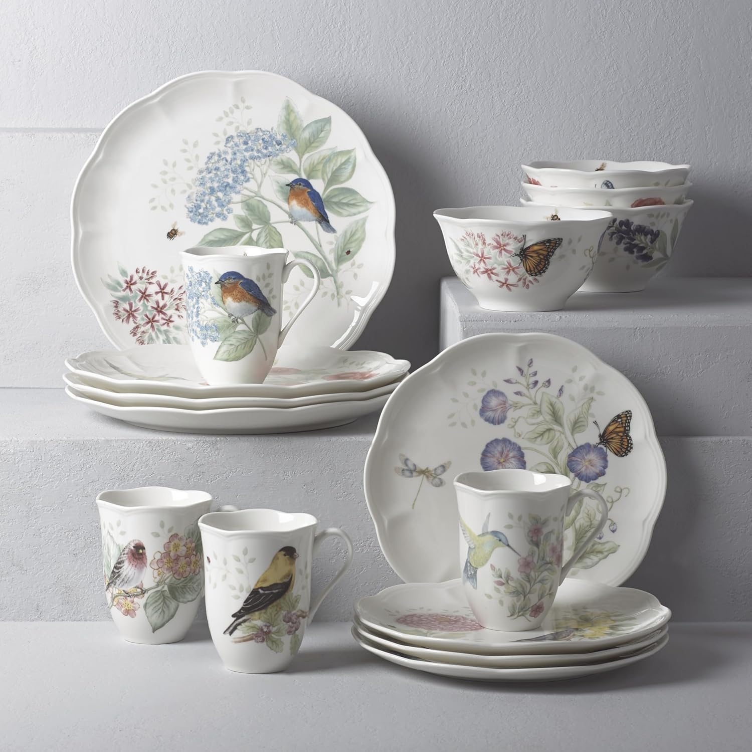 Lenox Butterfly Meadow Flutter Porcelain Mugs, Set of 4, Multicolor image 4