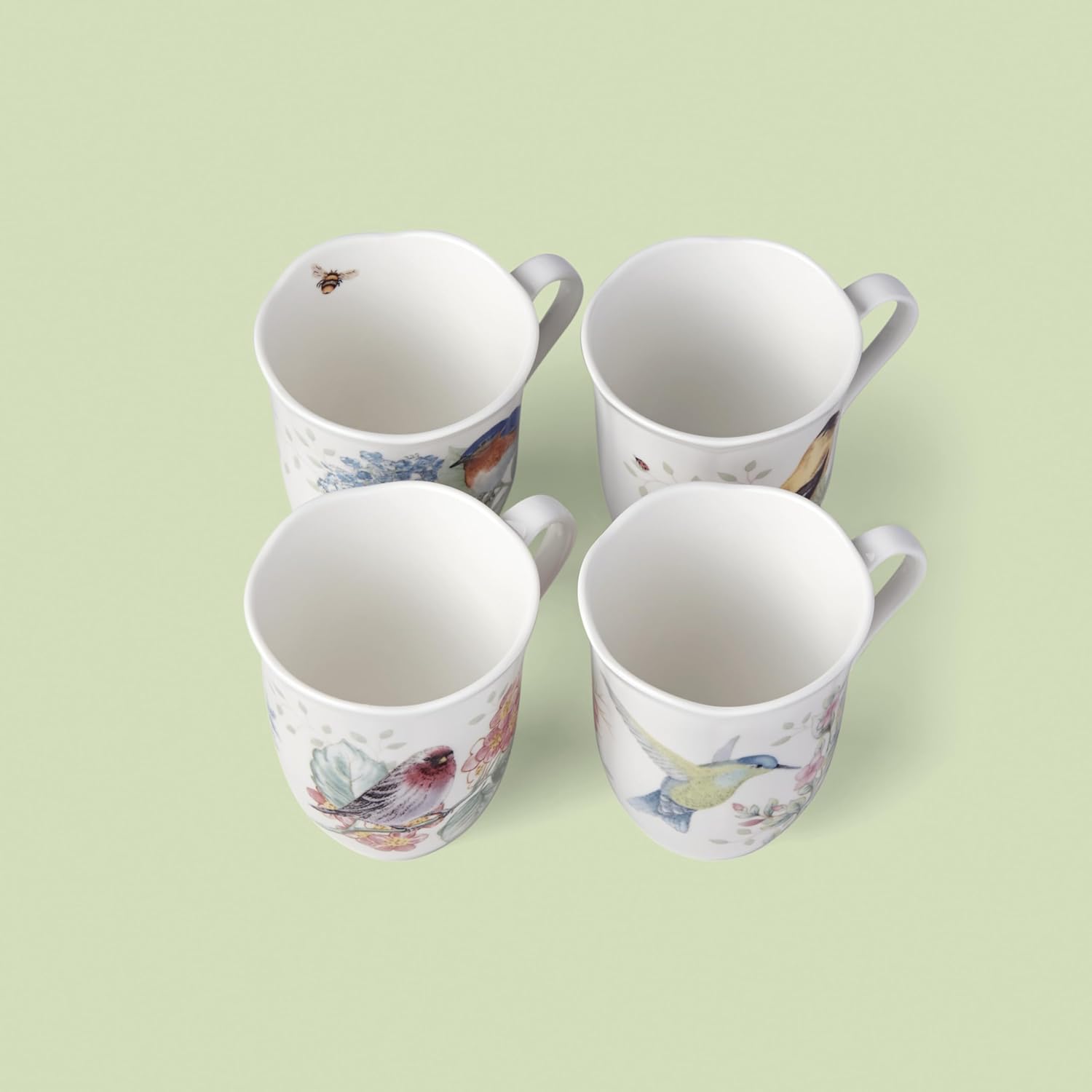 Lenox Butterfly Meadow Flutter Porcelain Mugs, Set of 4, Multicolor image 5
