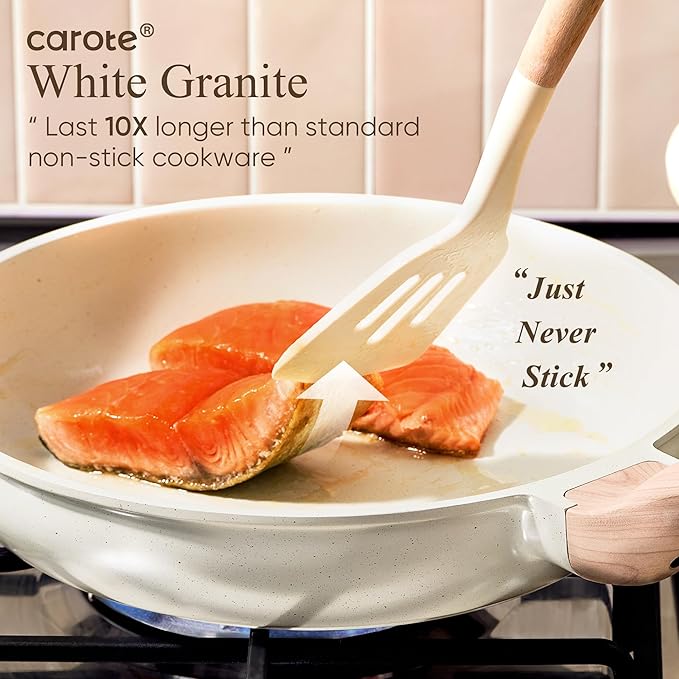CAROTE 14 Pcs Pots and Pans Set Nonstick,Cookware Set Kitchen Cooking Set with Utensil and Pan Protectors image 3