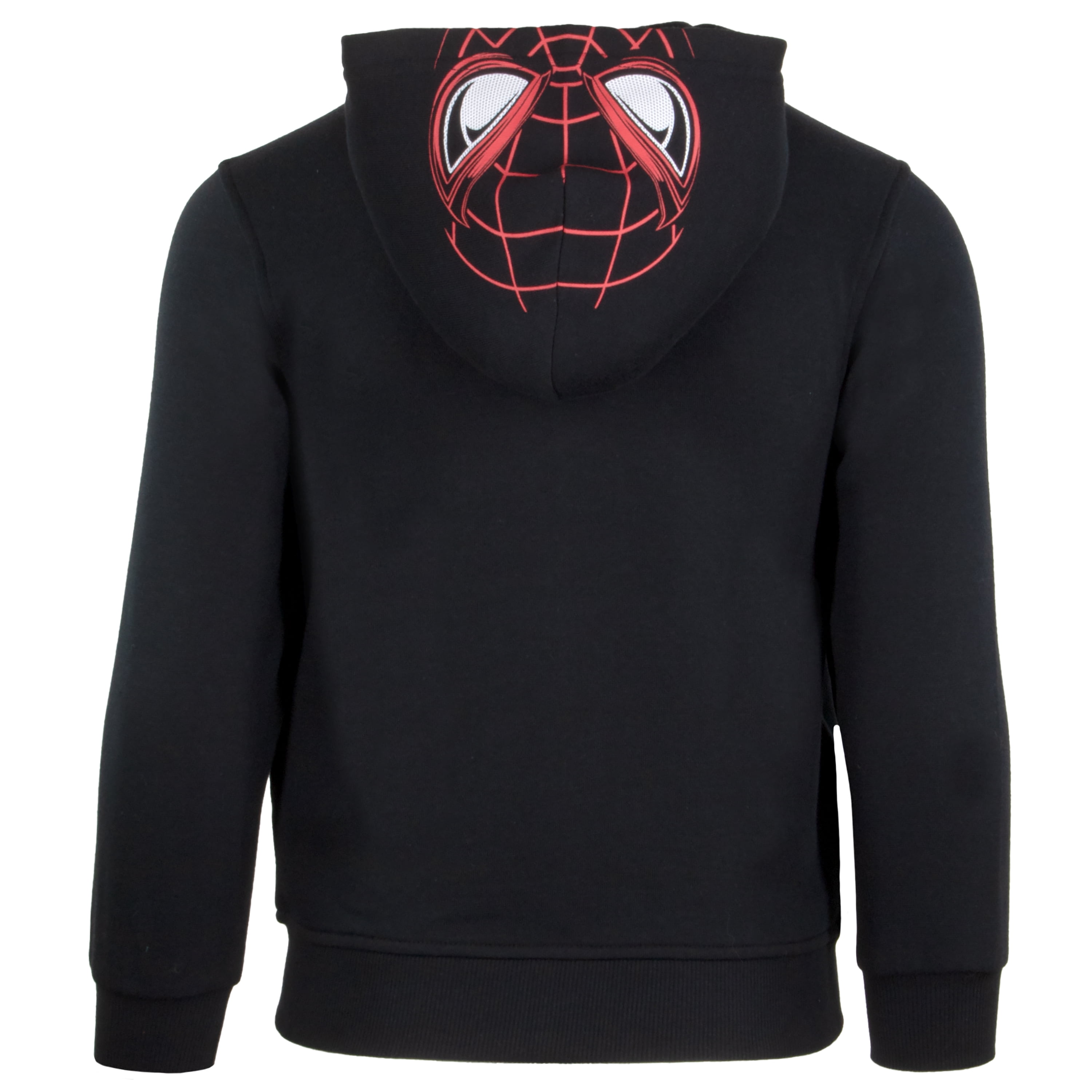 Marvel Avengers Boys Zip-Up Hooded Cosplay Sweatshirt, Black Panther, Hulk, or Miles Morales Spider-Man (Miles Morales, Size 14/16) image 4