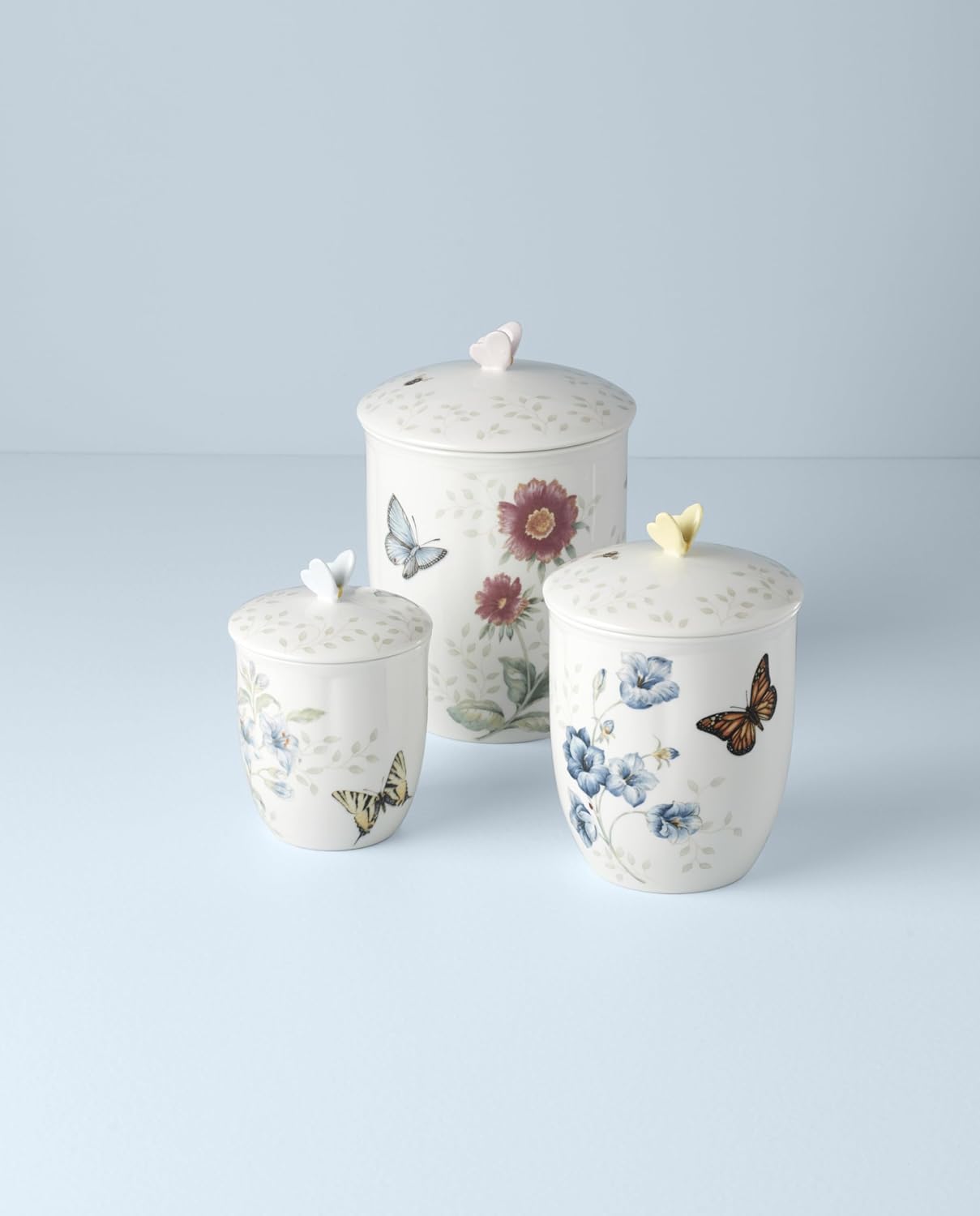 Lenox Butterfly Meadow 3-Piece Canister Set, 6.60 LB, Multi image 3