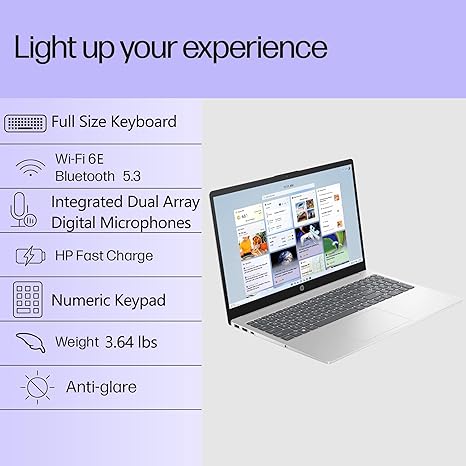 HP Laptop Computer 15.6" FHD for Student Home and Business, Intel 4-Core Processor (Beat i3-1115G4), 32GB DDR4 RAM, 1TB PCIe SSD, WiFi 6E, Bluetooth 5.3, Type-C, HDMI, Windows 11 Pro, BEF-ectoy image 3