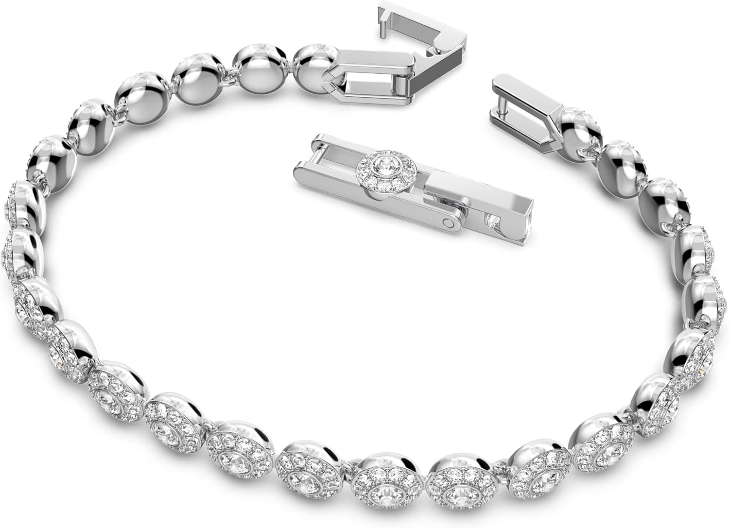 Swarovski Una Angelic Bracelet with White Crystals on a Rhodium Plated Setting image 2
