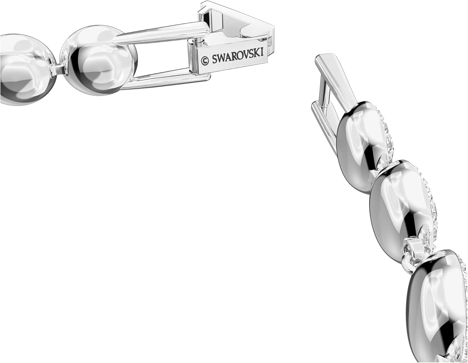 Swarovski Una Angelic Bracelet with White Crystals on a Rhodium Plated Setting image 3
