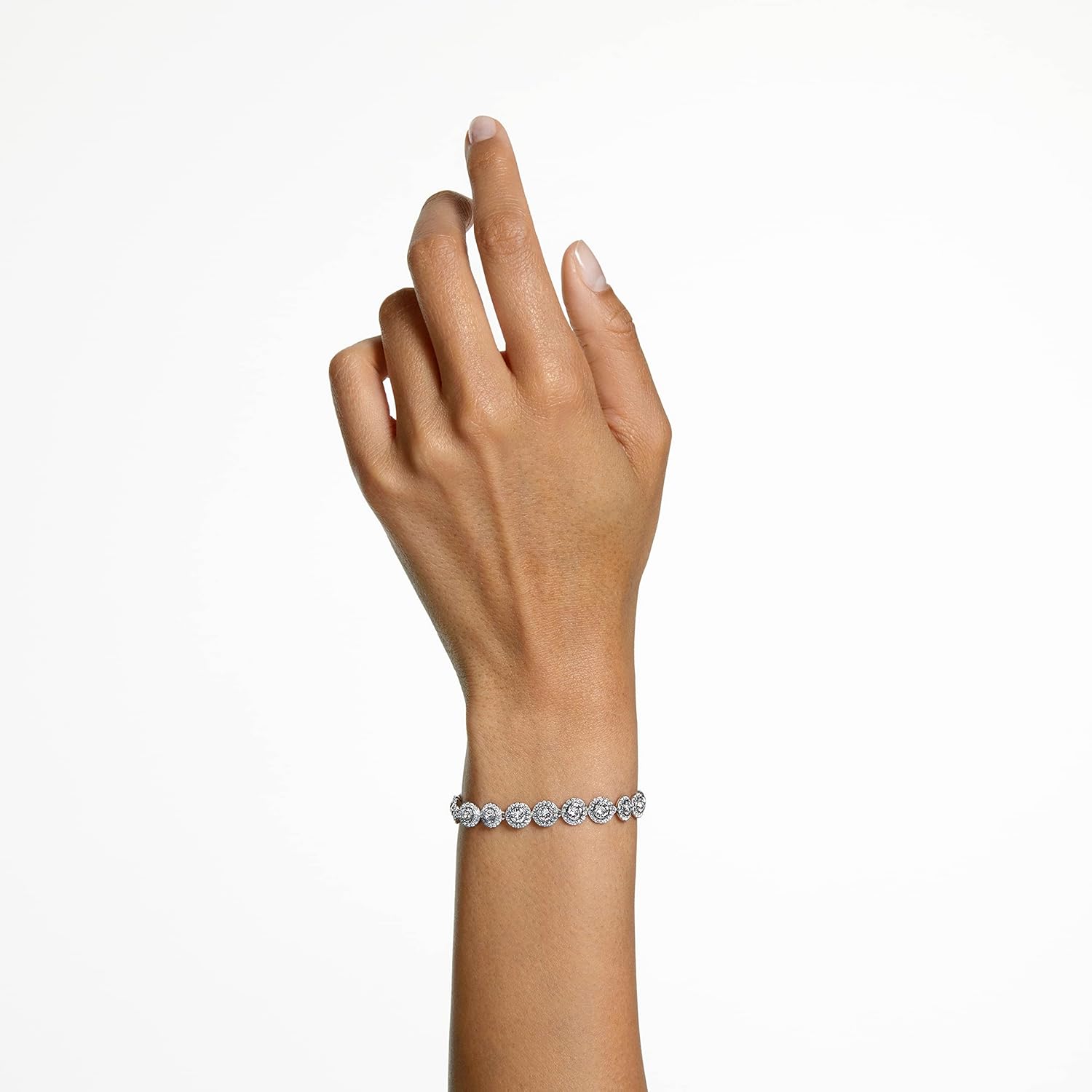 Swarovski Una Angelic Bracelet with White Crystals on a Rhodium Plated Setting image 5