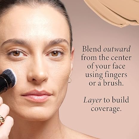  Click to see full view LAURA GELLER Double Take Liquid Foundation | Medium to Full Coverage, Natural Matte Finish, Medium image 4