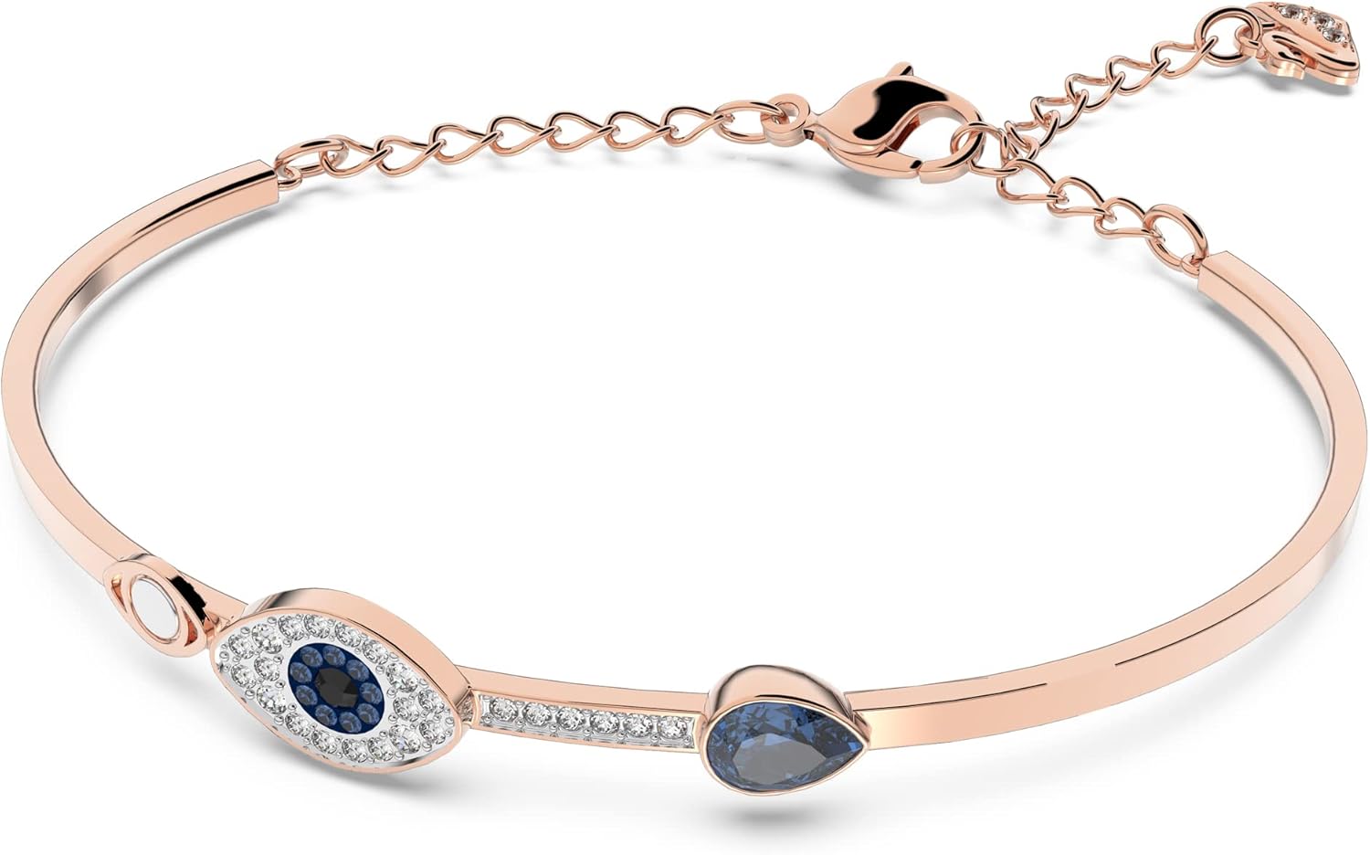 Swarovski Women's Symbolica Evil Eye Bangle Bracelet, Blue Crystal, Mixed Metal Finish, Medium image 2