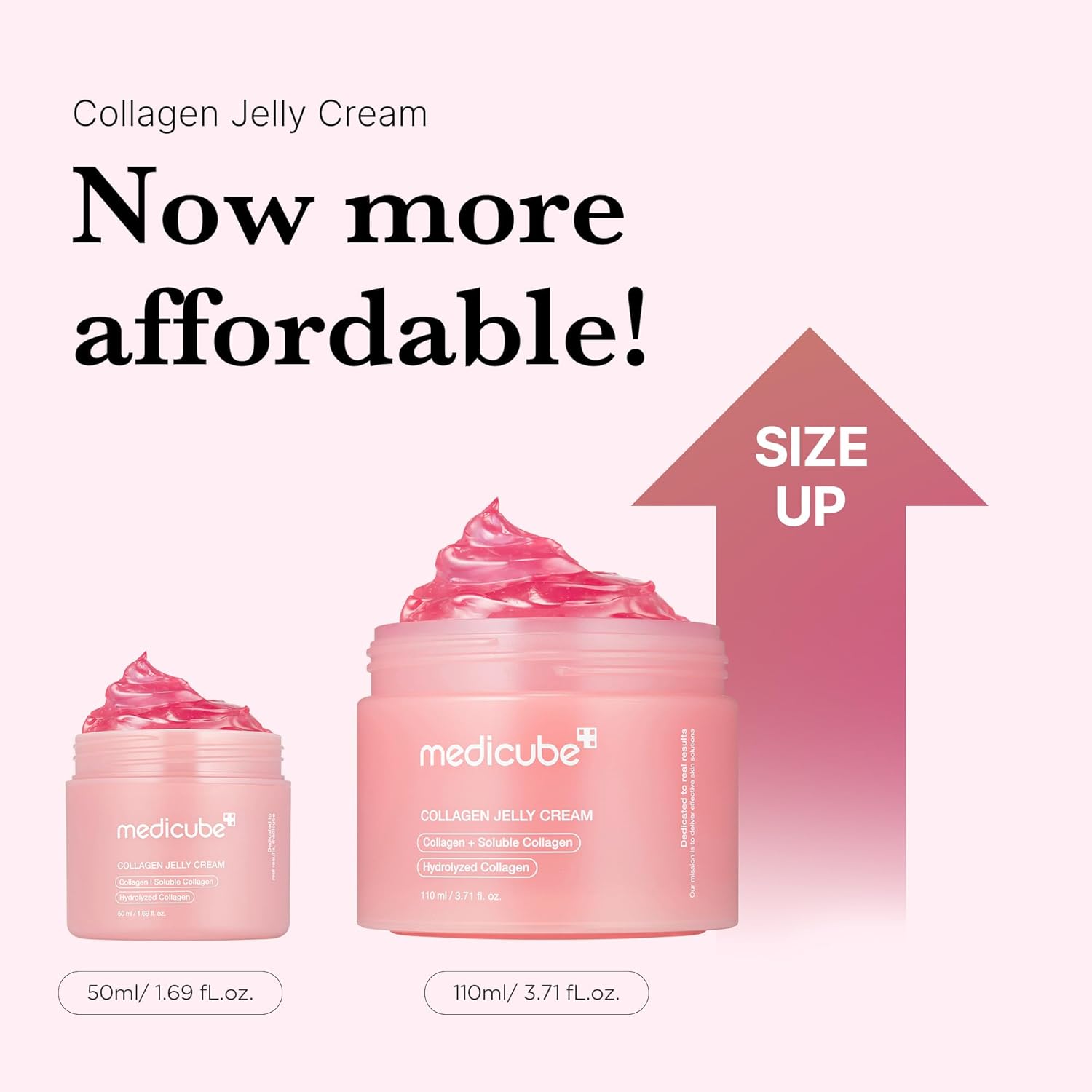 medicube Collagen Jelly Cream- Niacinamide & Freeze-Dried Hydrolyzed Collagen-Boosts skin barrier hydration & gives 24h Glow & Firmer looking skin | No artificial color, Korean skincare (3.71 fl.oz.) image 2