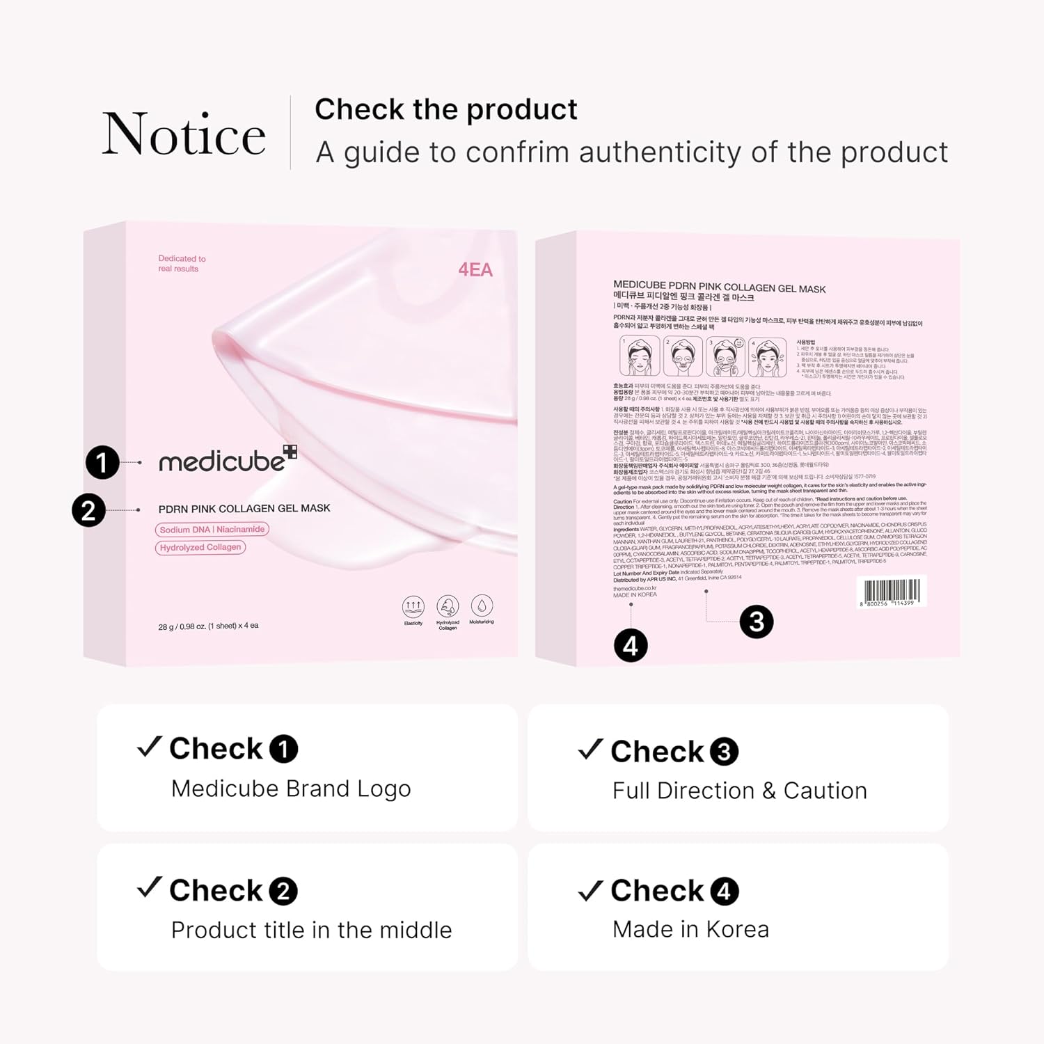 medicube Salmon DNA PDRN pink collagen jelly gel mask | overnight face mask for glass glow skin- elasticity, hydrating, firming and moisturizing | korean skincare, 28g, 4ea image 2