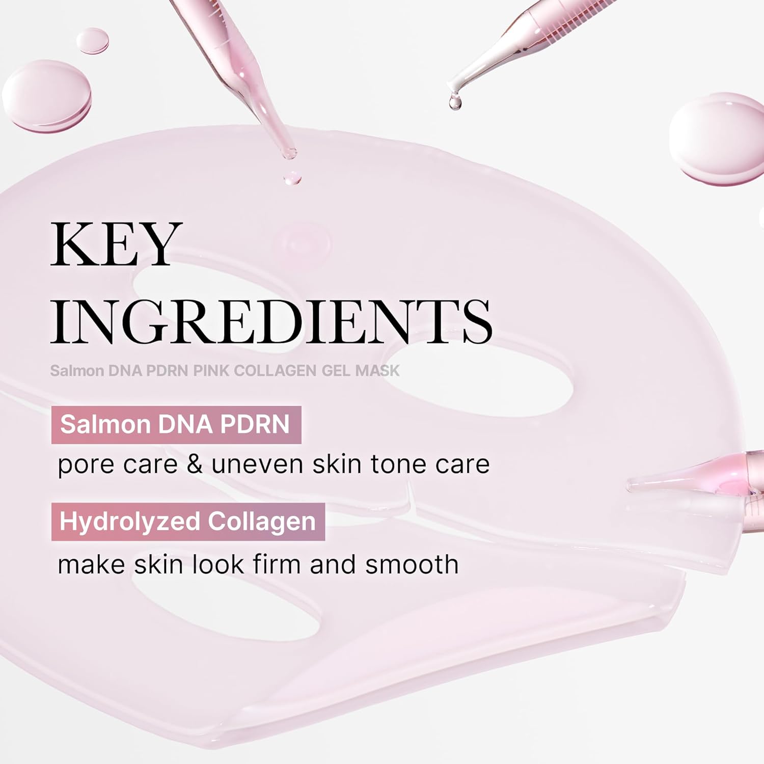 medicube Salmon DNA PDRN pink collagen jelly gel mask | overnight face mask for glass glow skin- elasticity, hydrating, firming and moisturizing | korean skincare, 28g, 4ea image 6