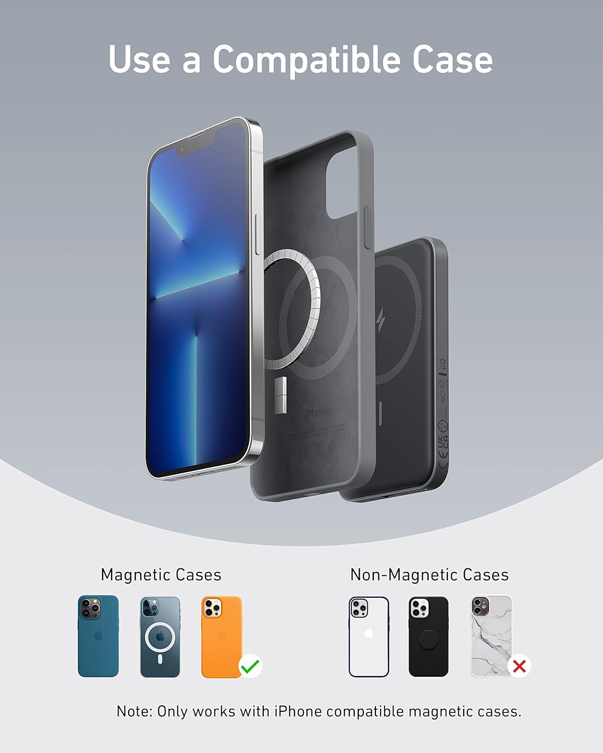 Anker 621 Magnetic Portable Charger (MagGo), 5,000mAh Wireless Power Bank with USB-C Cable, Magsafe-Compatible Battery Pack for iPhone 16/15/14/13/12 Series image 6