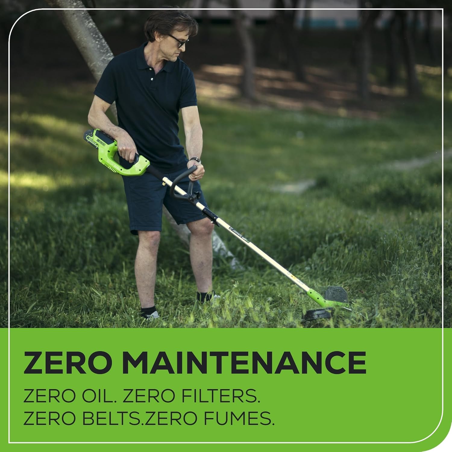 Greenworks 40V Lawn Care Combo Kit, Trimmer & Blower for Edging & Leaf Cleanup, 2.0Ah Battery & Charger (Gas-Free Yard Duo) image 10