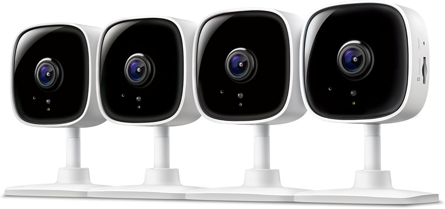 Tapo by TP-Link 1080P Indoor Security Camera for Baby Monitor, Pet Camera w/Motion Detection, 2-Way Audio Siren, Night Vision, Cloud & SD Card Storage, Works w/Alexa & Google Home, C100(4-Pack) image 1