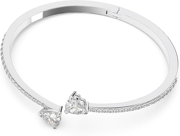 Swarovski Soul Heart Bangle Bracelet Collection, Rhodium Finish, Clear Crystals image 2
