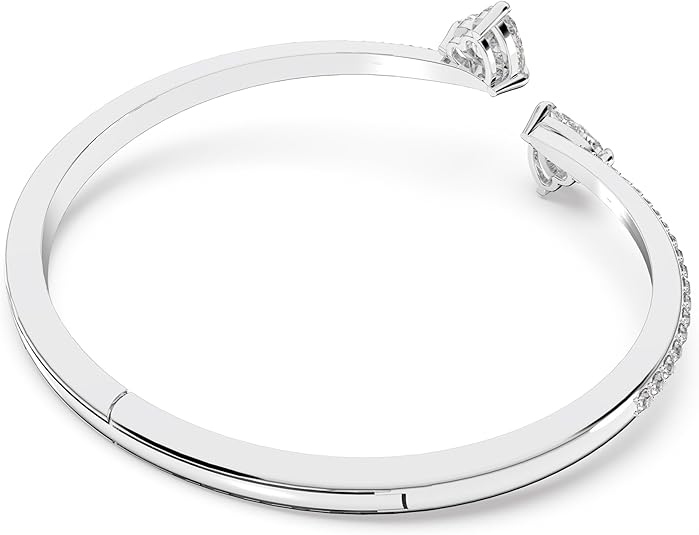 Swarovski Soul Heart Bangle Bracelet Collection, Rhodium Finish, Clear Crystals image 4