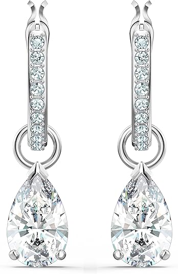 Swarovski Attract Necklace, Earring, and Bracelet Crystal Jewelry Collection, Rhodium Tone Finish image 1