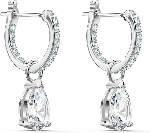 Swarovski Attract Necklace, Earring, and Bracelet Crystal Jewelry Collection, Rhodium Tone Finish image 2