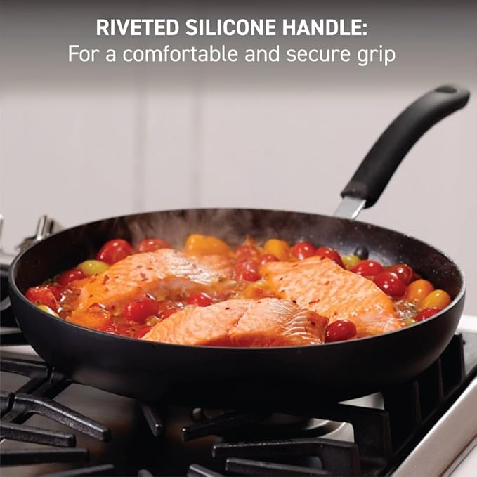 T-fal Ultimate Hard Anodized Nonstick Fry Pan Set 2 Piece, 8, 10 Inch, Oven Broiler Safe 400F, Kitchen, Cookware, Pots and Pans Set Non Stick, Frying Pans, Dishwasher Safe, Black image 5