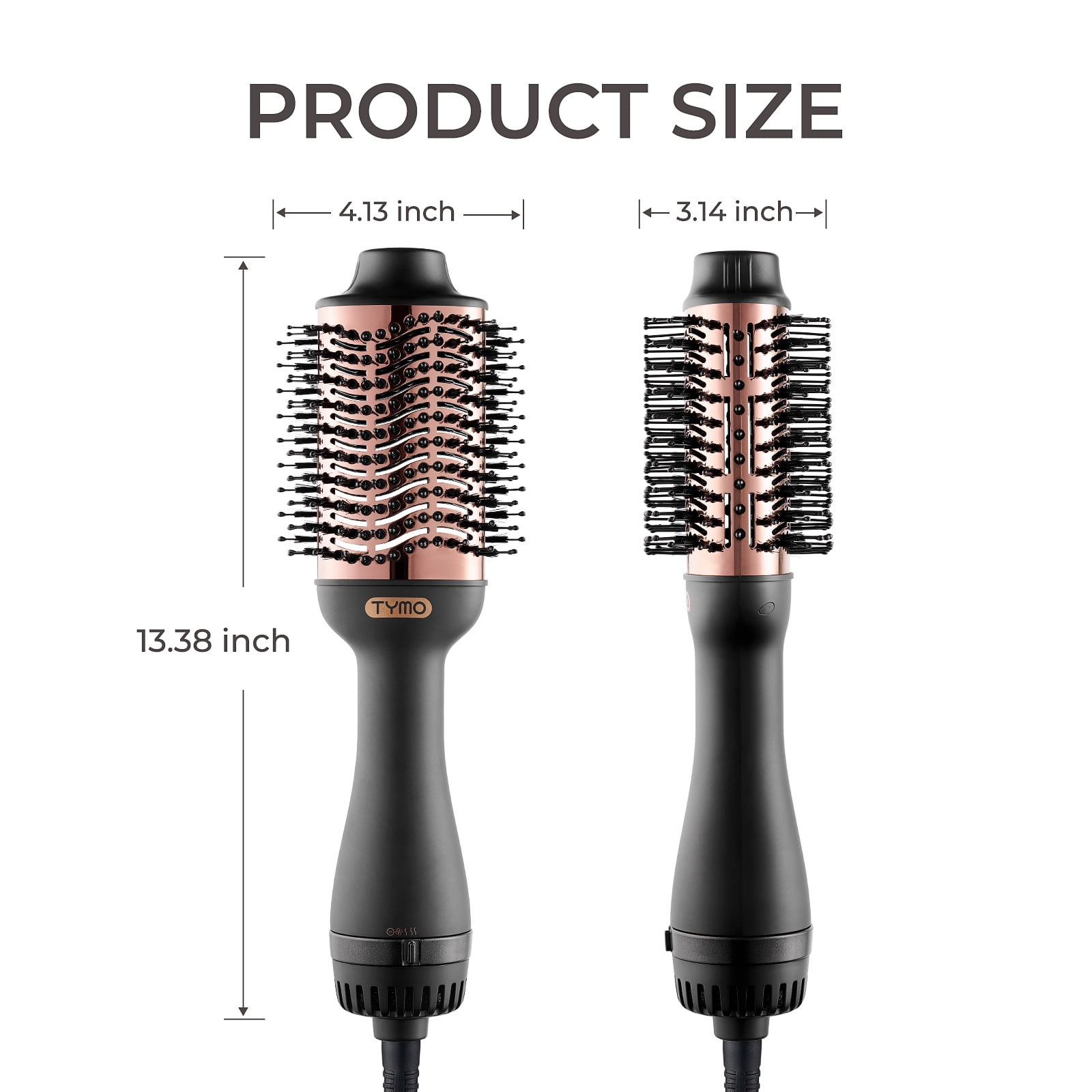 TYMO 4-in-1 Hair Dryer Brush, Blow Dryer & Volumizer with Negative Ion Technology, Hot Air Brush with Ceramic Barrel for Smooth, Frizz-Free Styling image 7