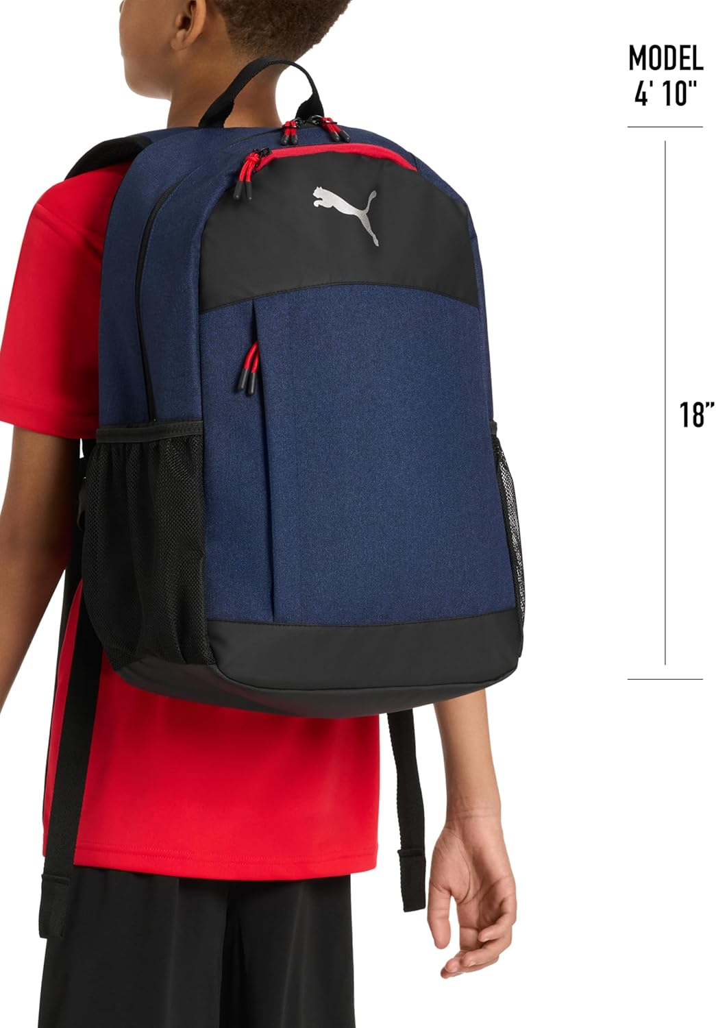 PUMA Unisex Kid's Terrain Backpack, Navy Blue Heather, Large image 6